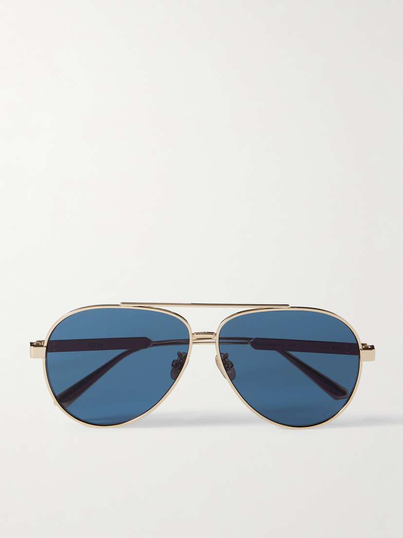 DIOR Eyewear Diorcannage A1u Aviator-style Gold-tone Sunglasses