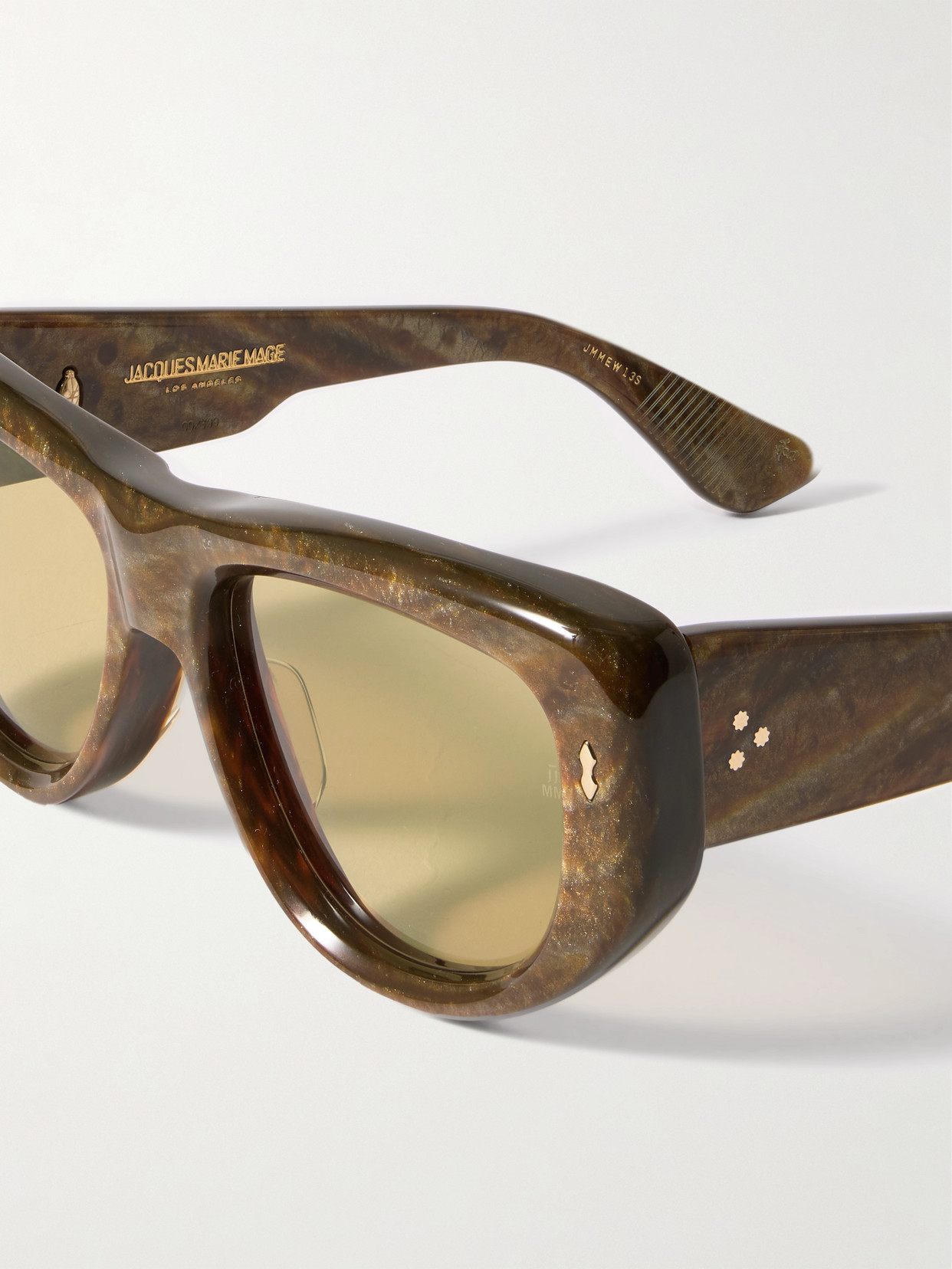 Jacques Marie Mage + Erin Wasson The Sud Square-frame Marbled Acetate Sunglasses In Tortoiseshell