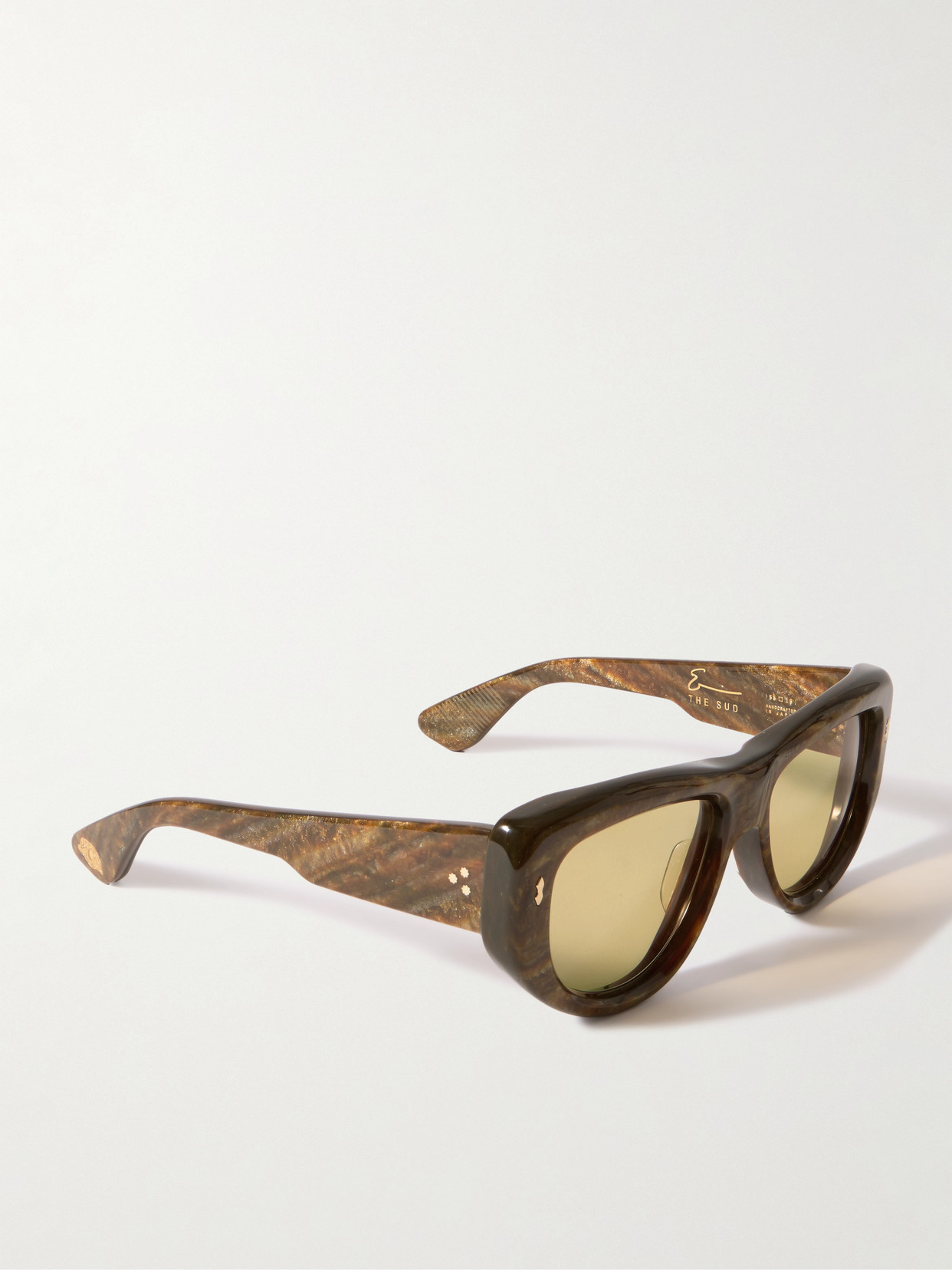 Jacques Marie Mage + Erin Wasson The Sud Square-frame Marbled Acetate Sunglasses In Tortoiseshell