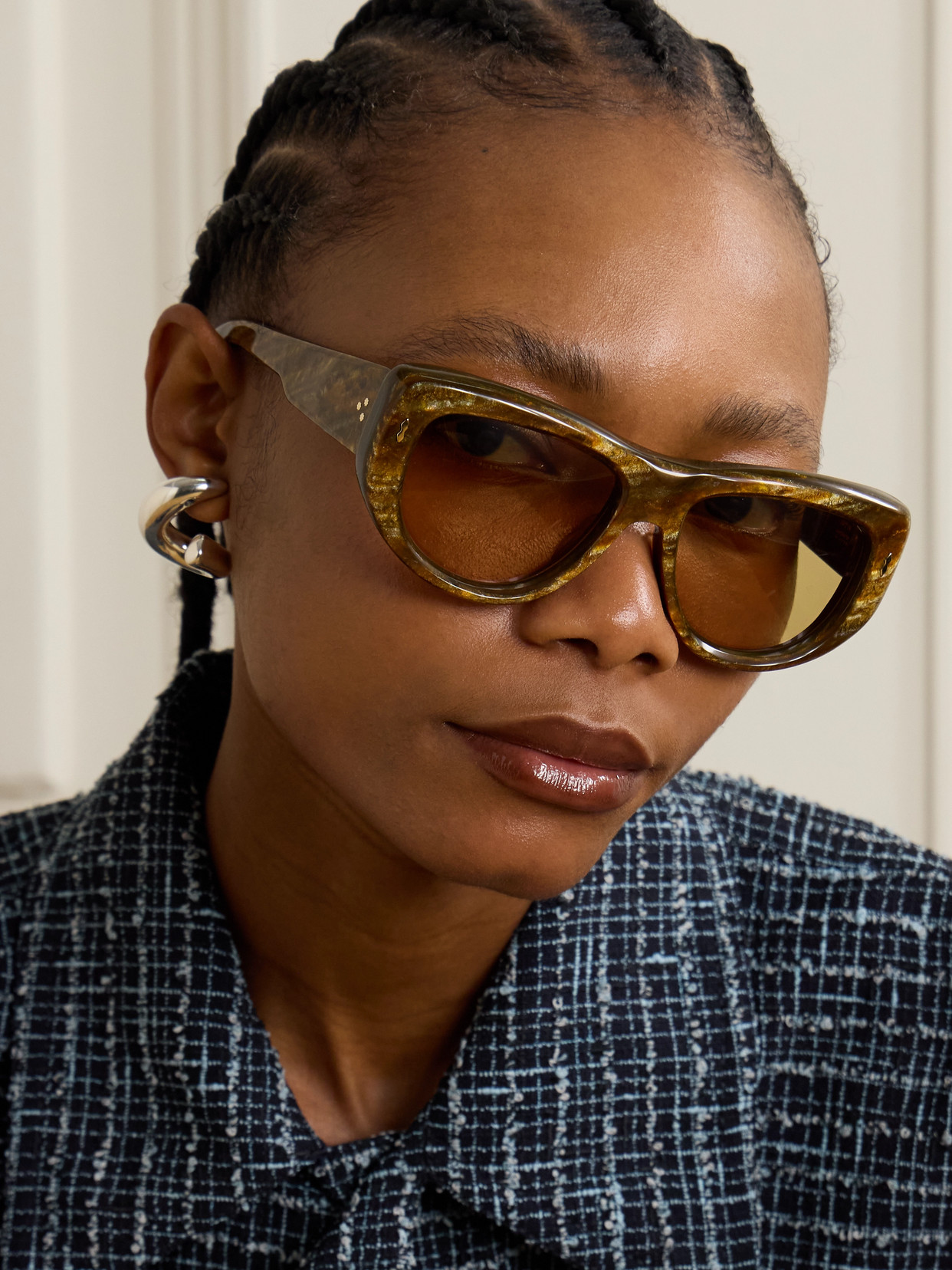 Jacques Marie Mage + Erin Wasson The Sud Square-frame Marbled Acetate Sunglasses In Tortoiseshell