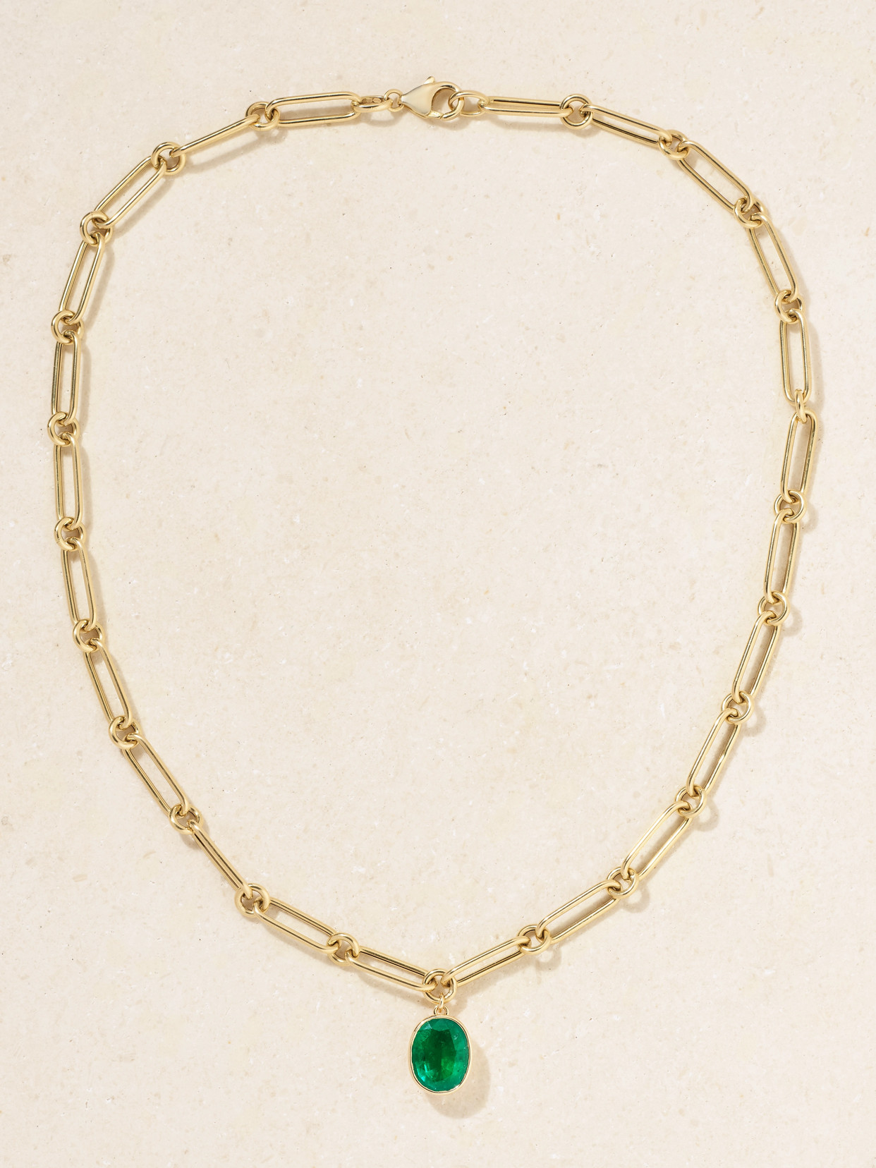 Sorellina Nomad 18-karat Gold Emerald Necklace In Green