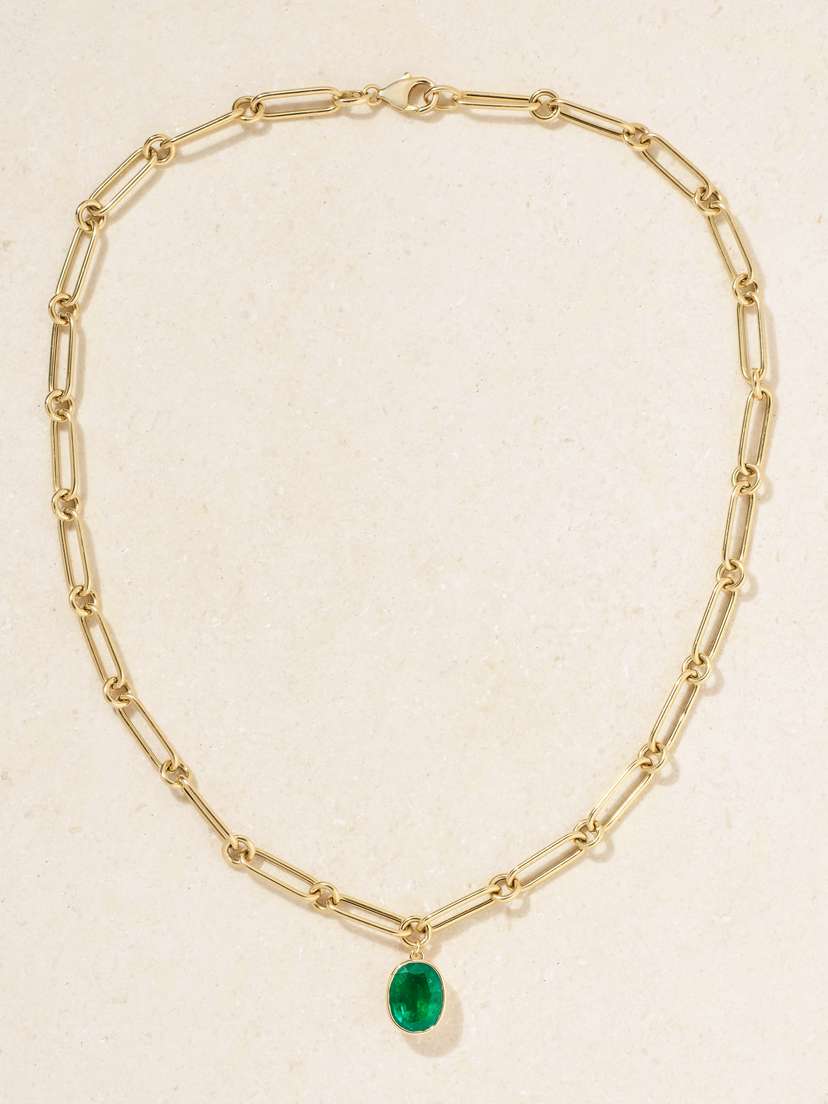 Sorellina Nomad 18-karat Gold Emerald Necklace