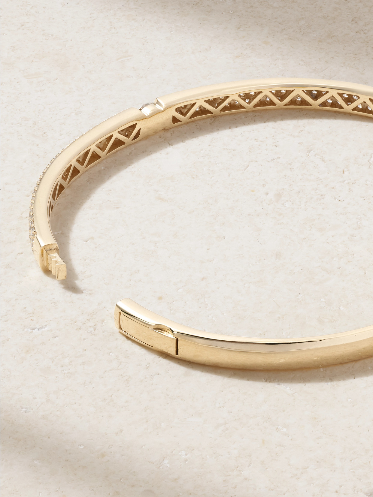 Persée Zeus 18-karat Gold Diamond Bracelet In Silver