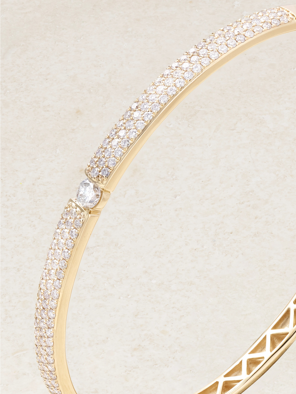 Persée Zeus 18-karat Gold Diamond Bracelet In Silver
