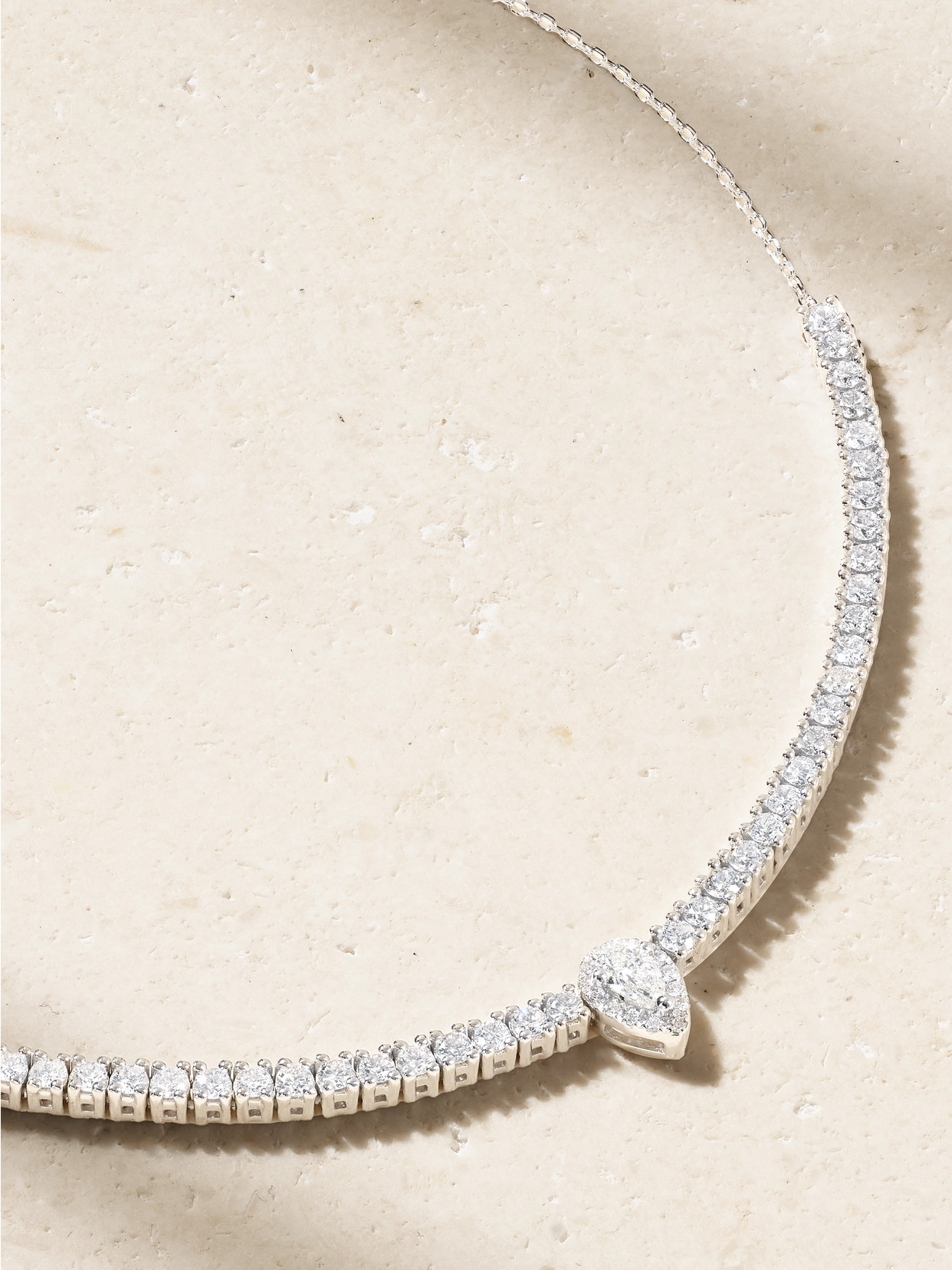 PERSÉE 18-KARAT WHITE GOLD DIAMOND NECKLACE