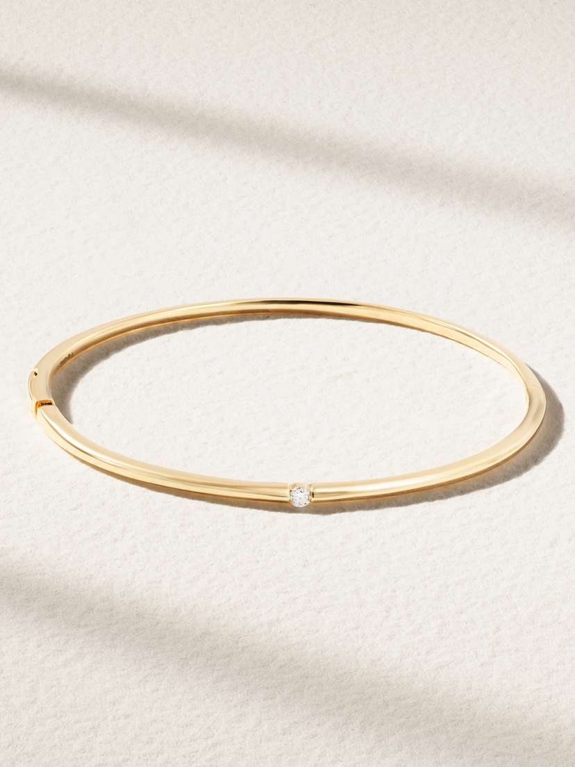 Persée Zeus Small 18-karat Gold Diamond Bangle