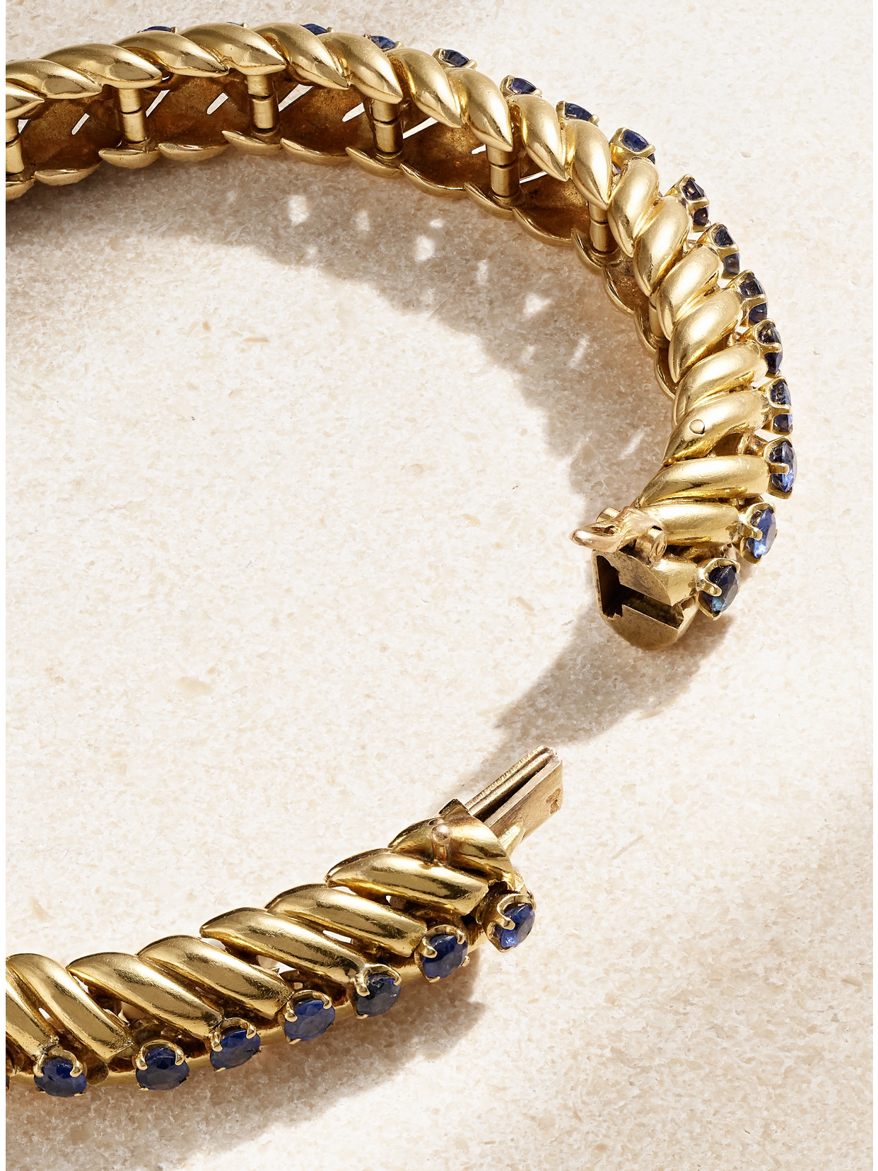 Stephanie Windsor + Mauboussin By Verger Frères Vintage 1950s 18-karat Gold Sapphire Bracelet In Gold