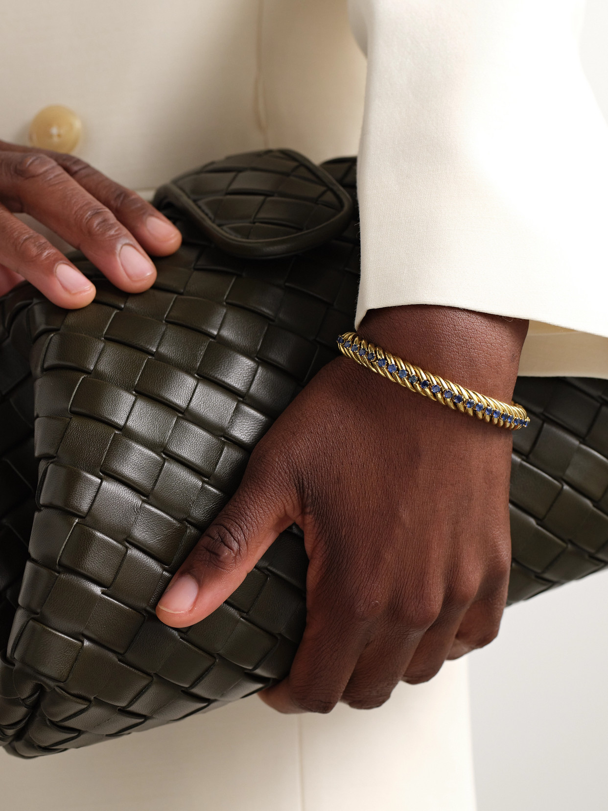 Stephanie Windsor + Mauboussin By Verger Frères Vintage 1950s 18-karat Gold Sapphire Bracelet In Gold