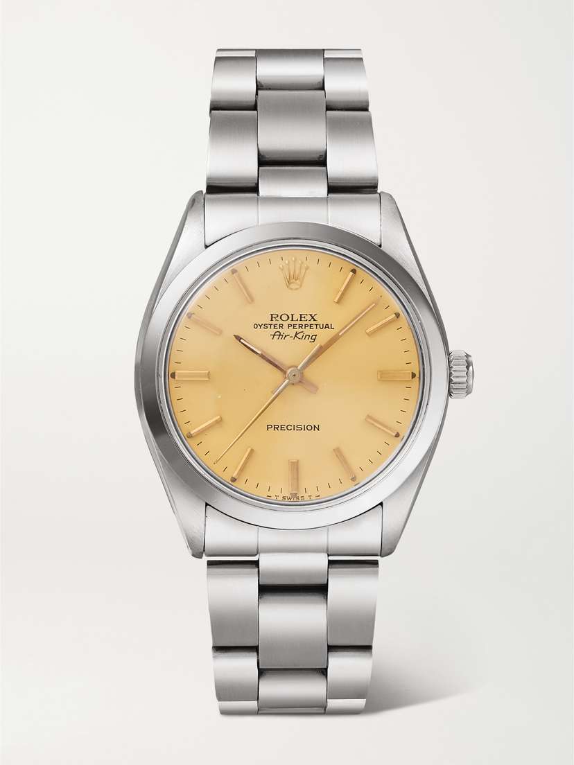 Stephanie Windsor + Rolex Air-king 1987 Automatic 34mm Stainless Steel Watch