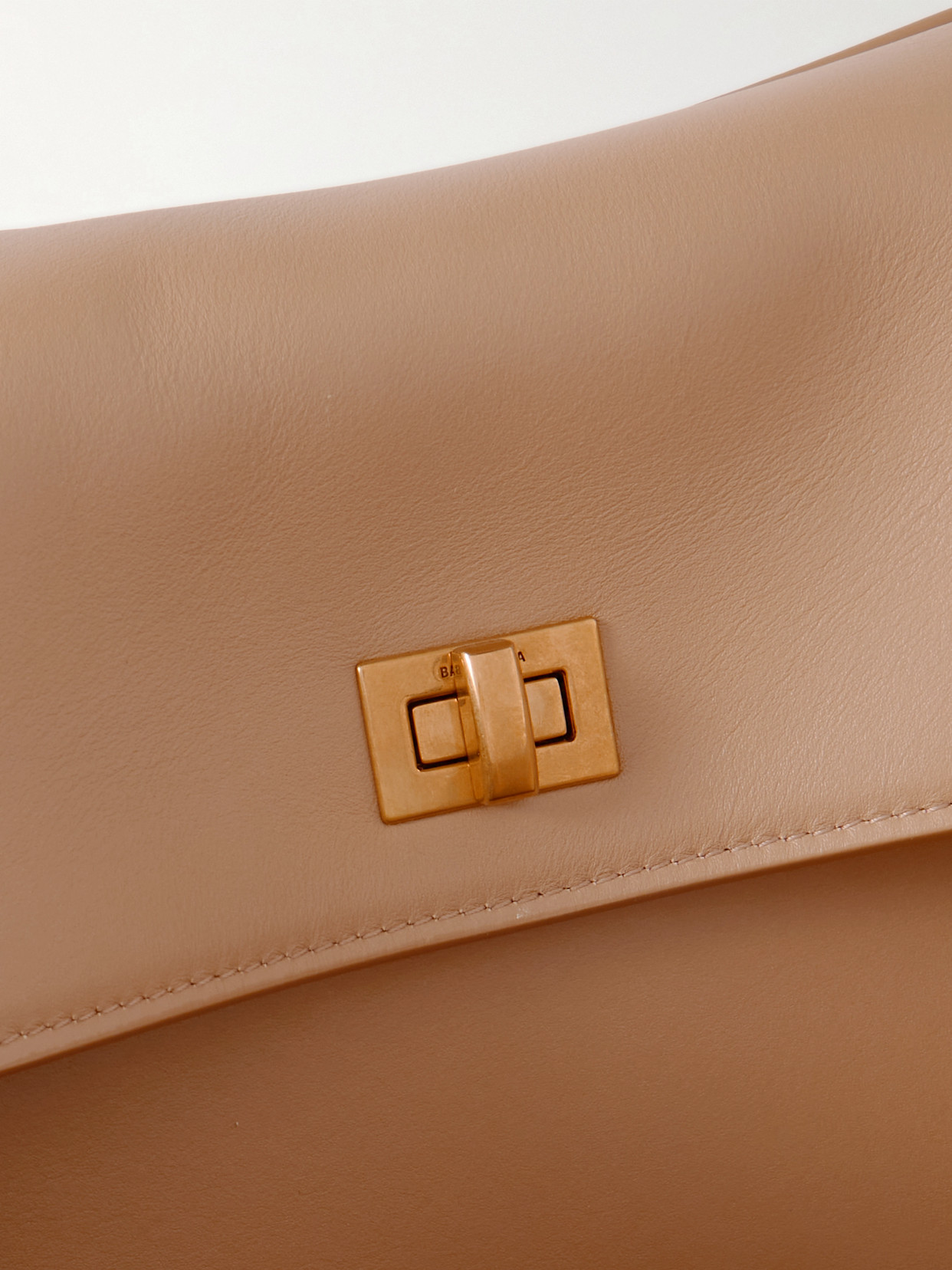 Balenciaga Large Rodeo Smooth Leather Shoulder Bag In Cream