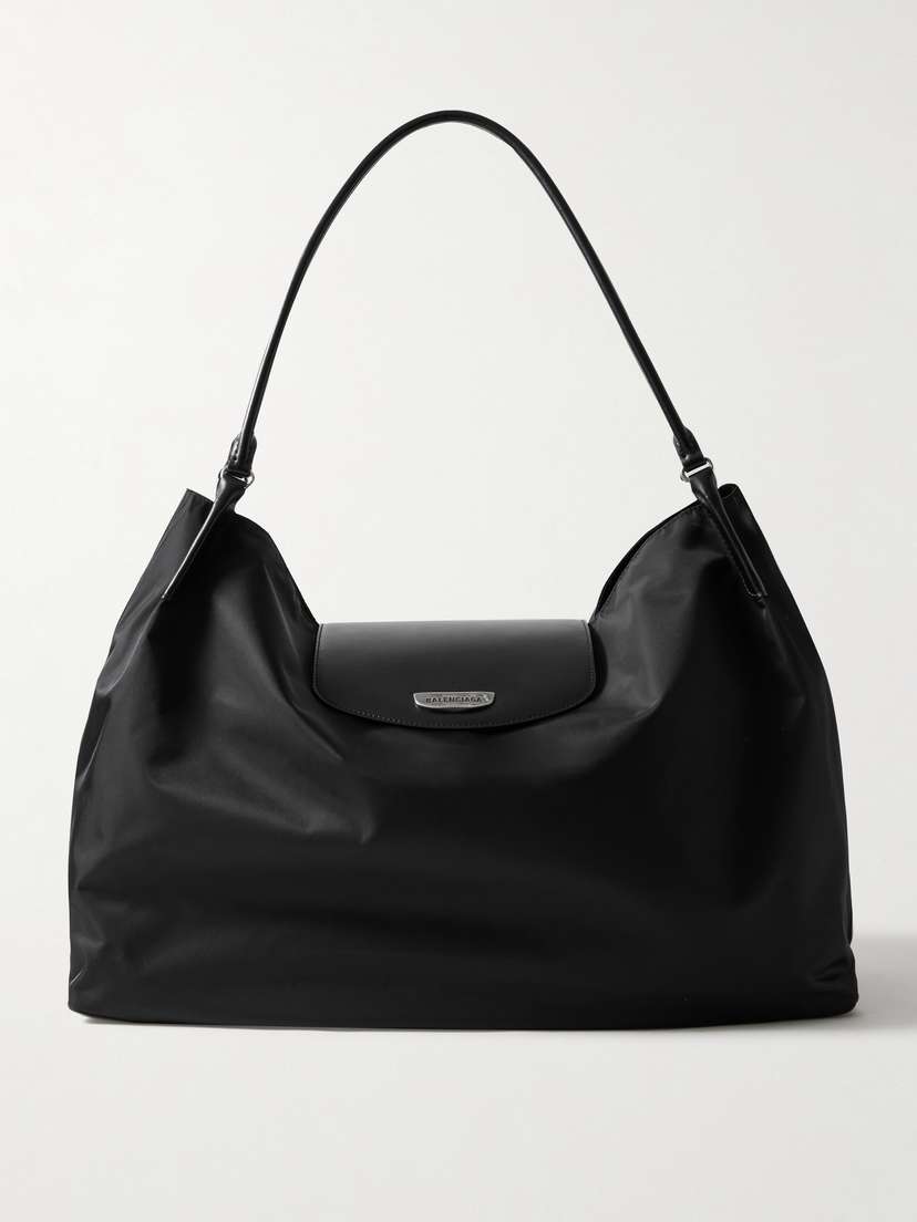 Balenciaga Genève Large Leather-trimmed Recycled-nylon Tote