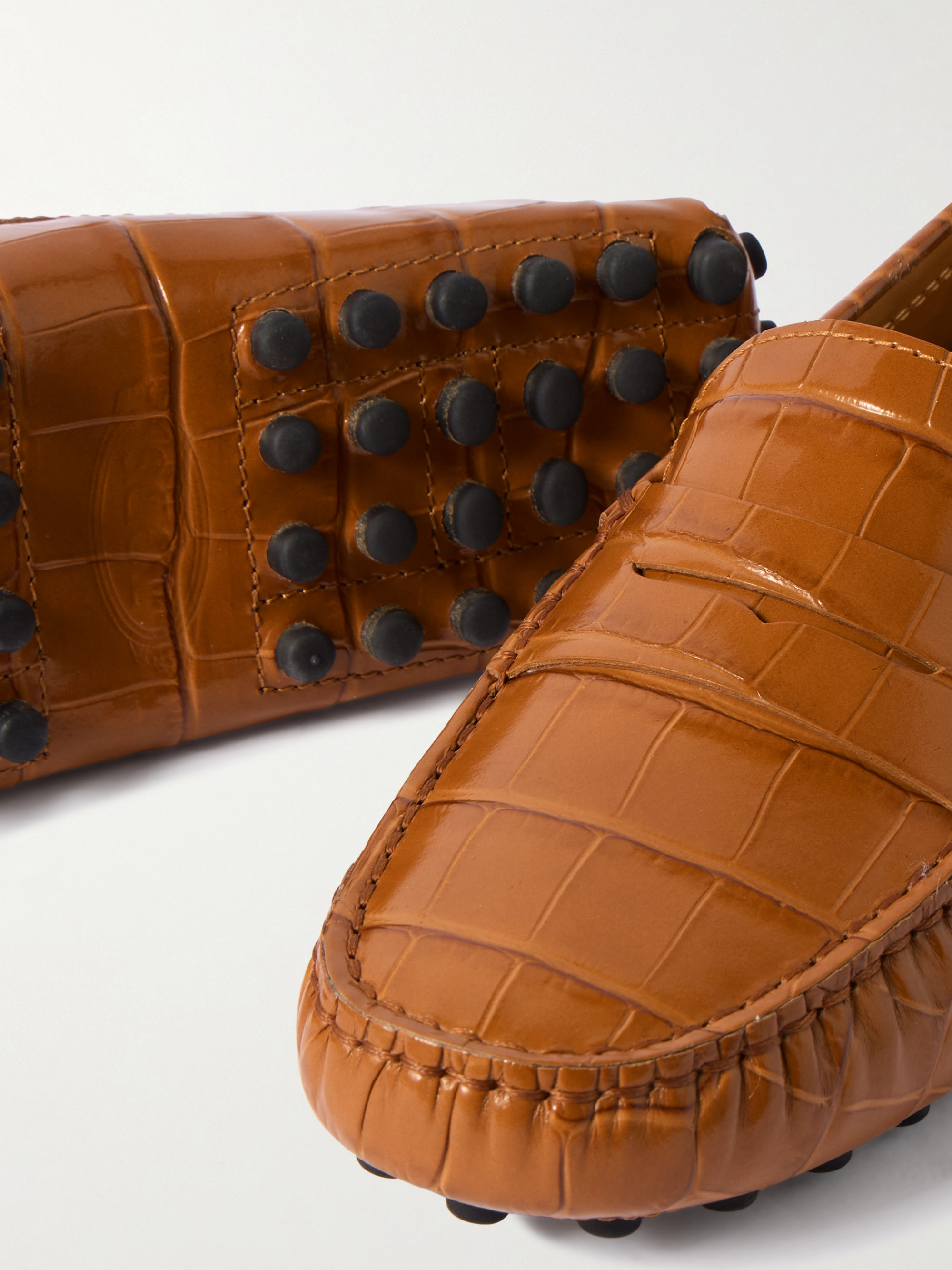Tod's Gommino croc-effect leather loafers thumbnail