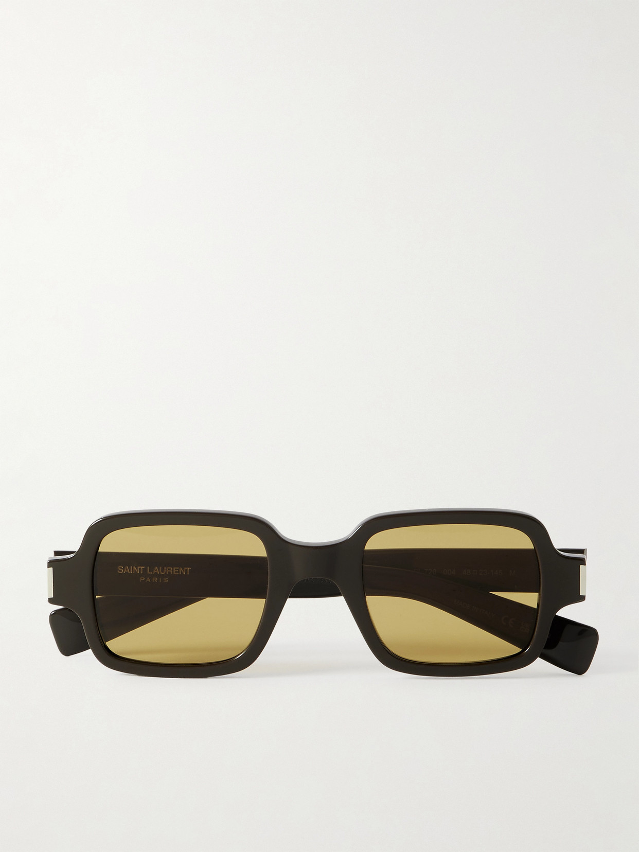 Saint Laurent Square-frame Acetate Sunglasses In Brown