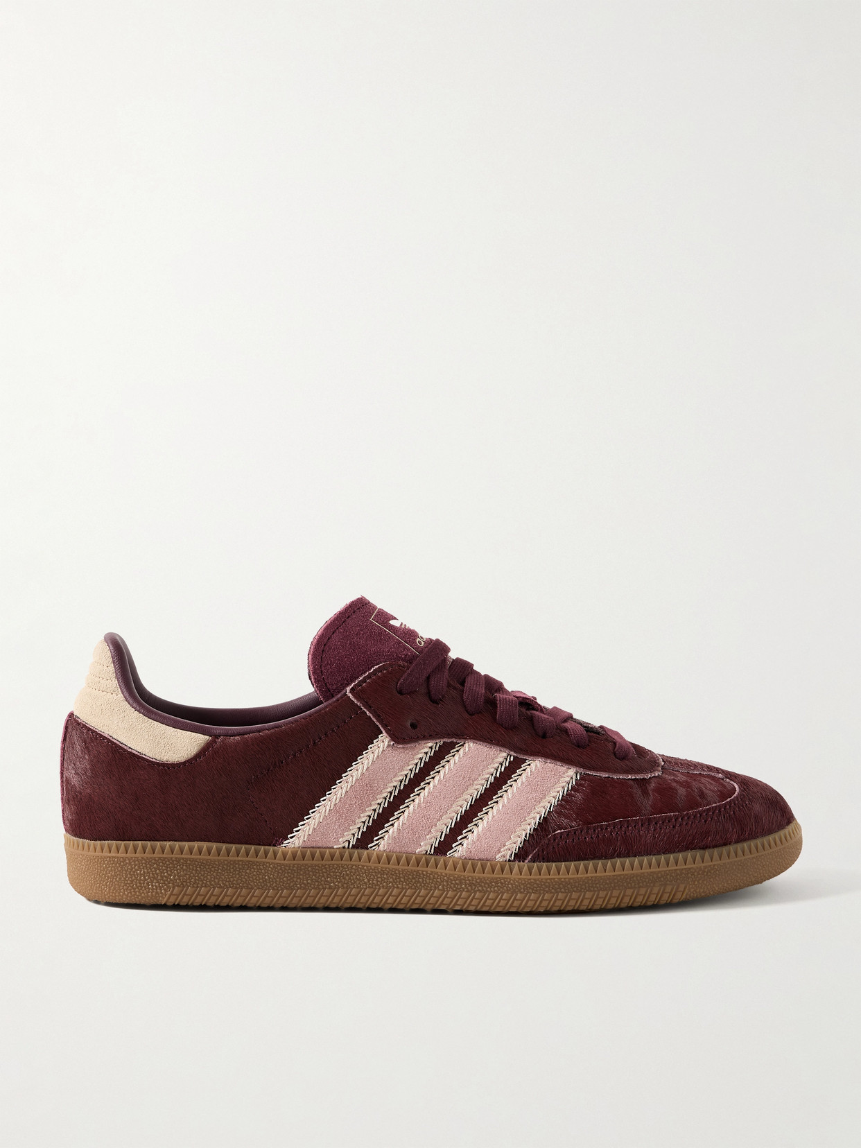 adidas Originals - Samba Og Suede-trimmed Calf Hair Sneakers - Burgundy — curated by 5 Star Luxe for weddings, travel and effortless style