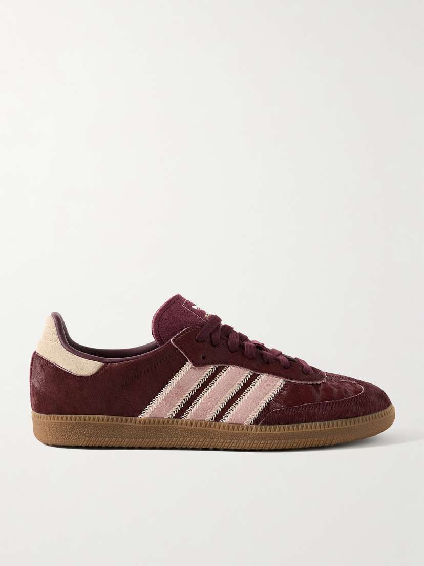 adidas Originals Samba Og Suede-trimmed Calf Hair Sneakers