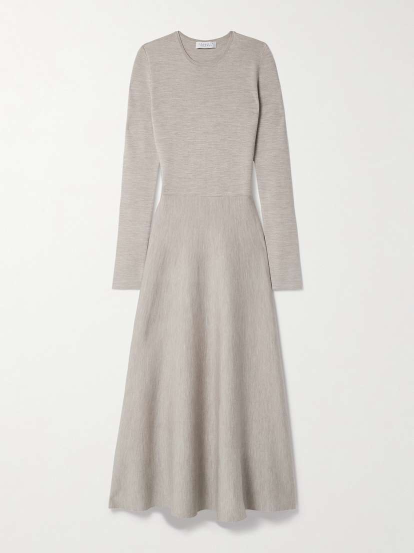 Gabriela Hearst Tegea Wool, Cashmere And Silk-blend Midi Dress
