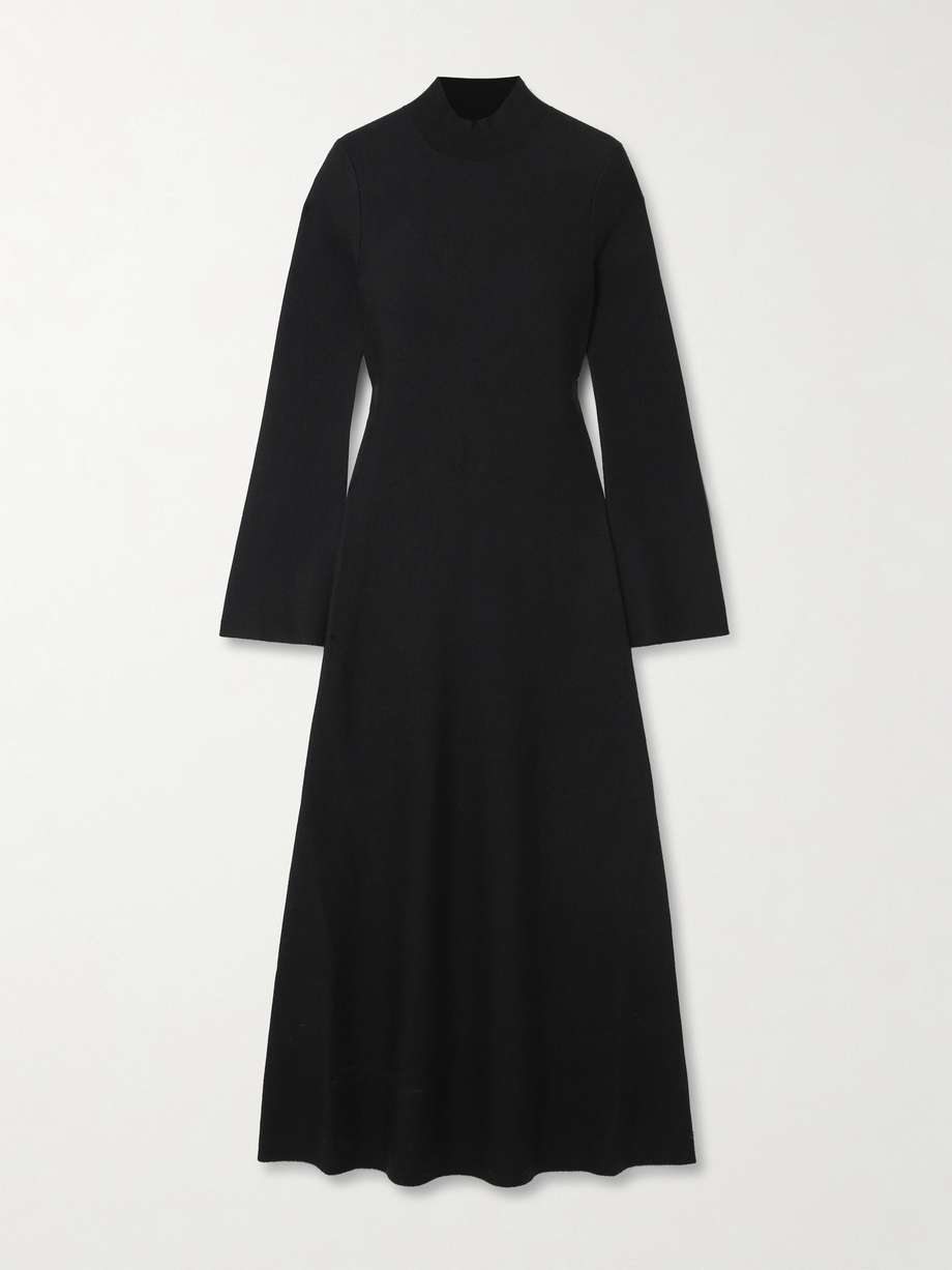 erebus wool, cashmere and silk-blend turtleneck midi dress