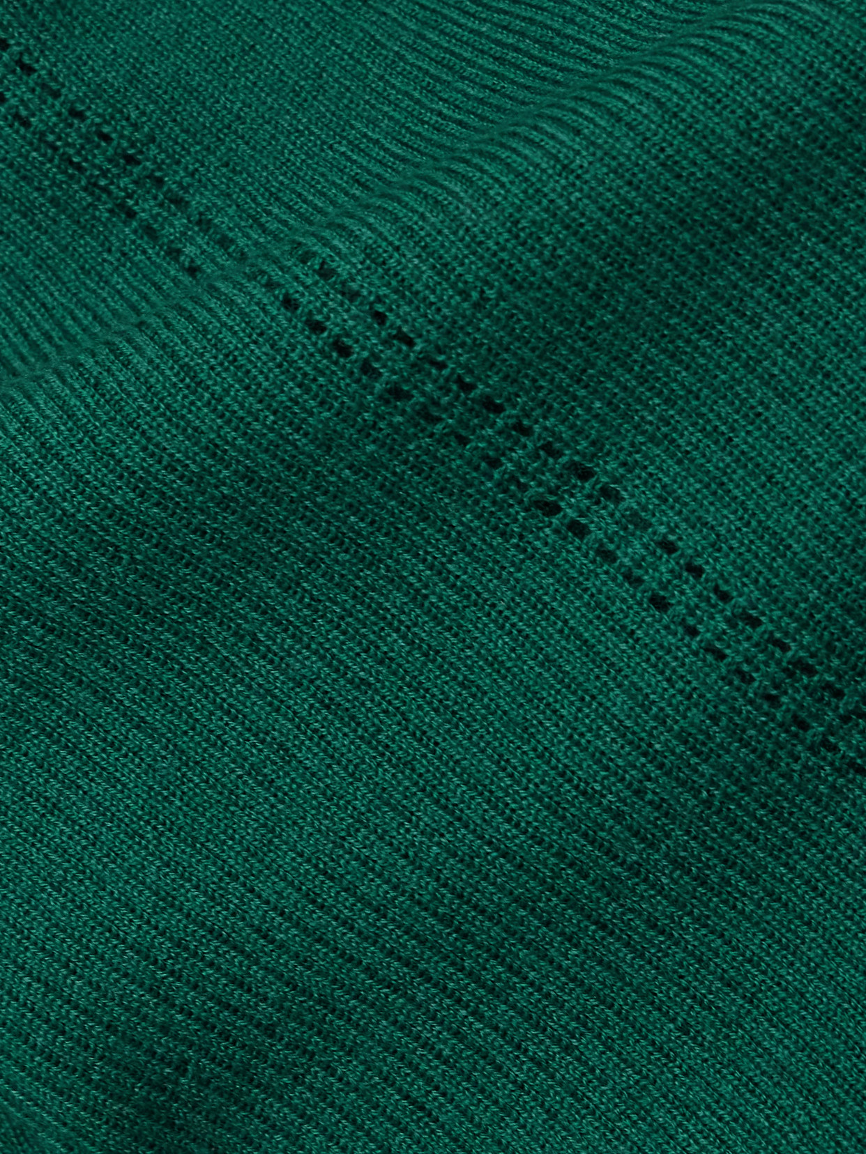Gabriela Hearst Lillian Pointelle-knit Wool Cardigan In Green