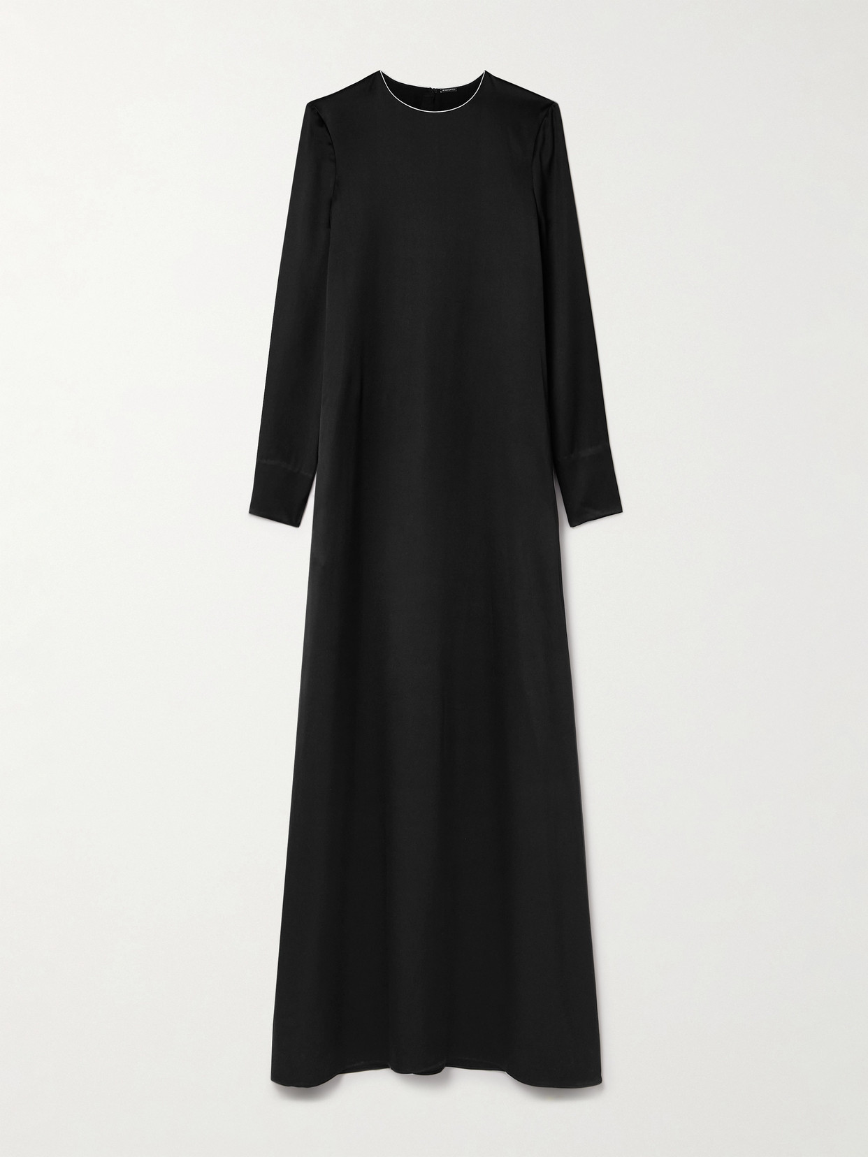 Adam Lippes Silk-charmeuse Gown In Black