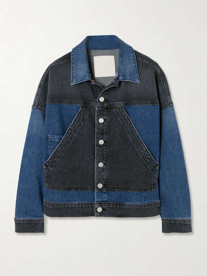Mother The Triangle Drifter Patchwork Denim Jacket