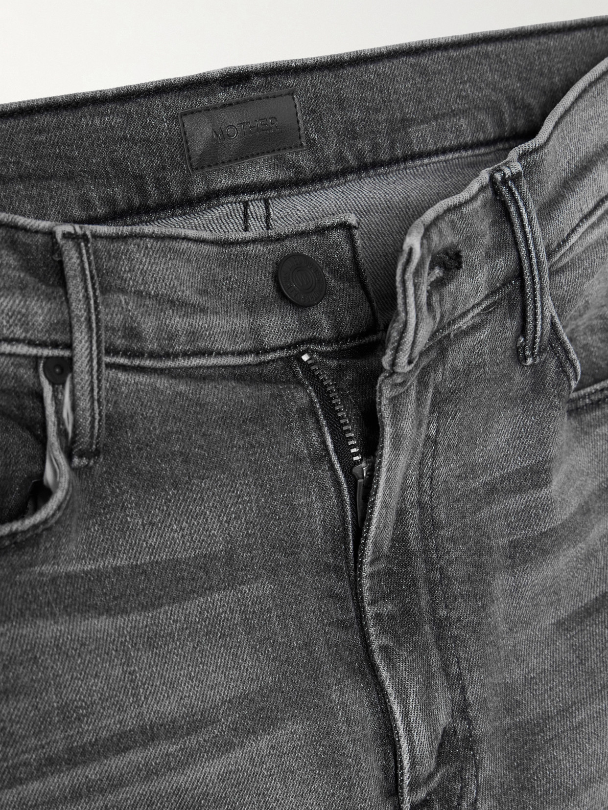 Mother Weekender Boot-cut Jeans In Wanted In Gray