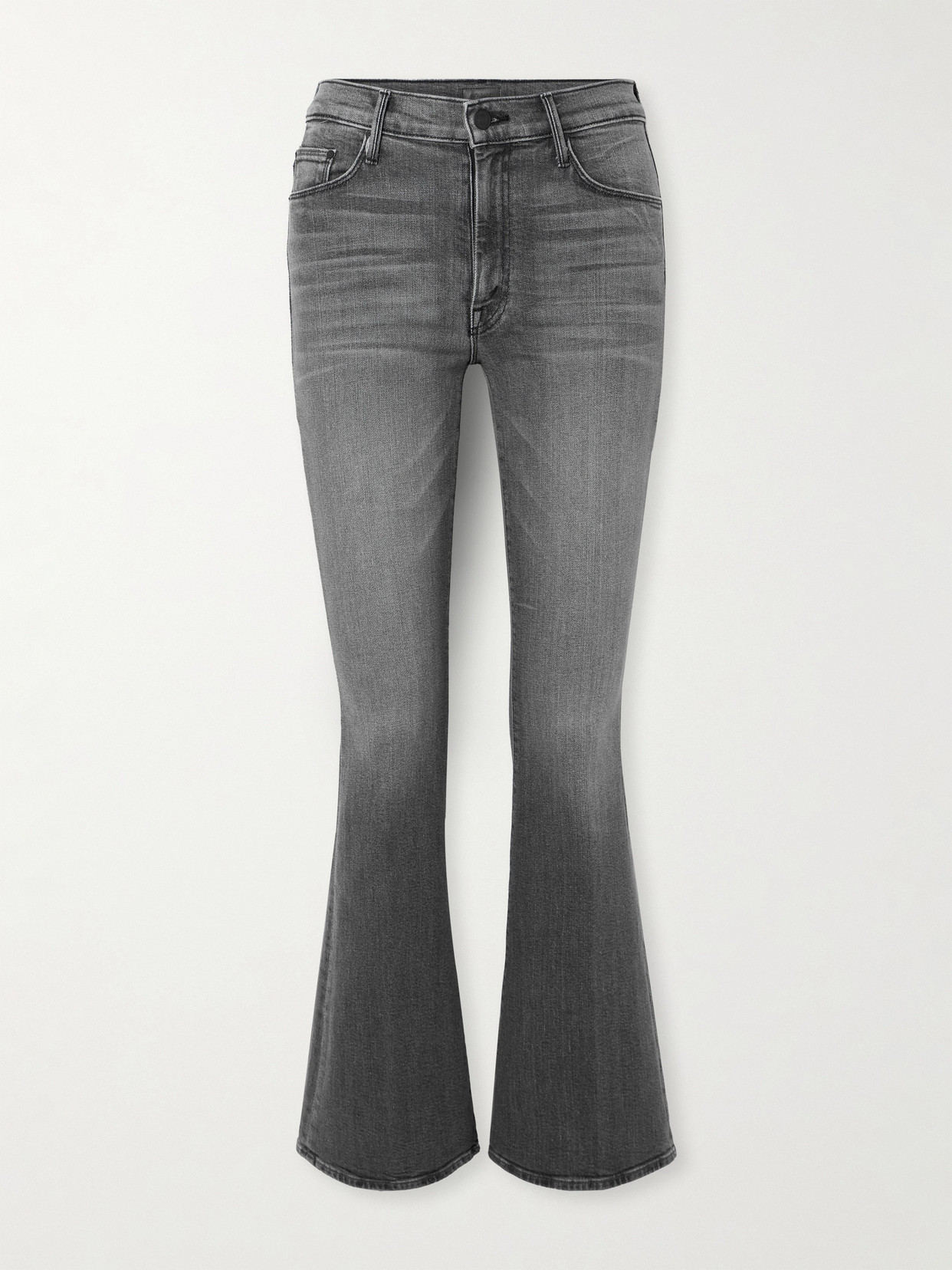 Mother Weekender Boot-cut Jeans In Wanted In Gray