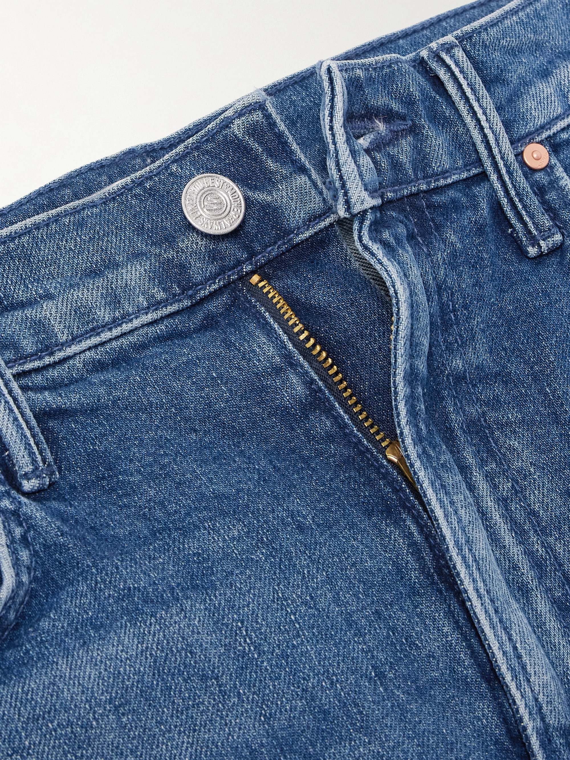 MOTHER The Half Pipe Flood two-tone high-rise barrel-leg jeans thumbnail