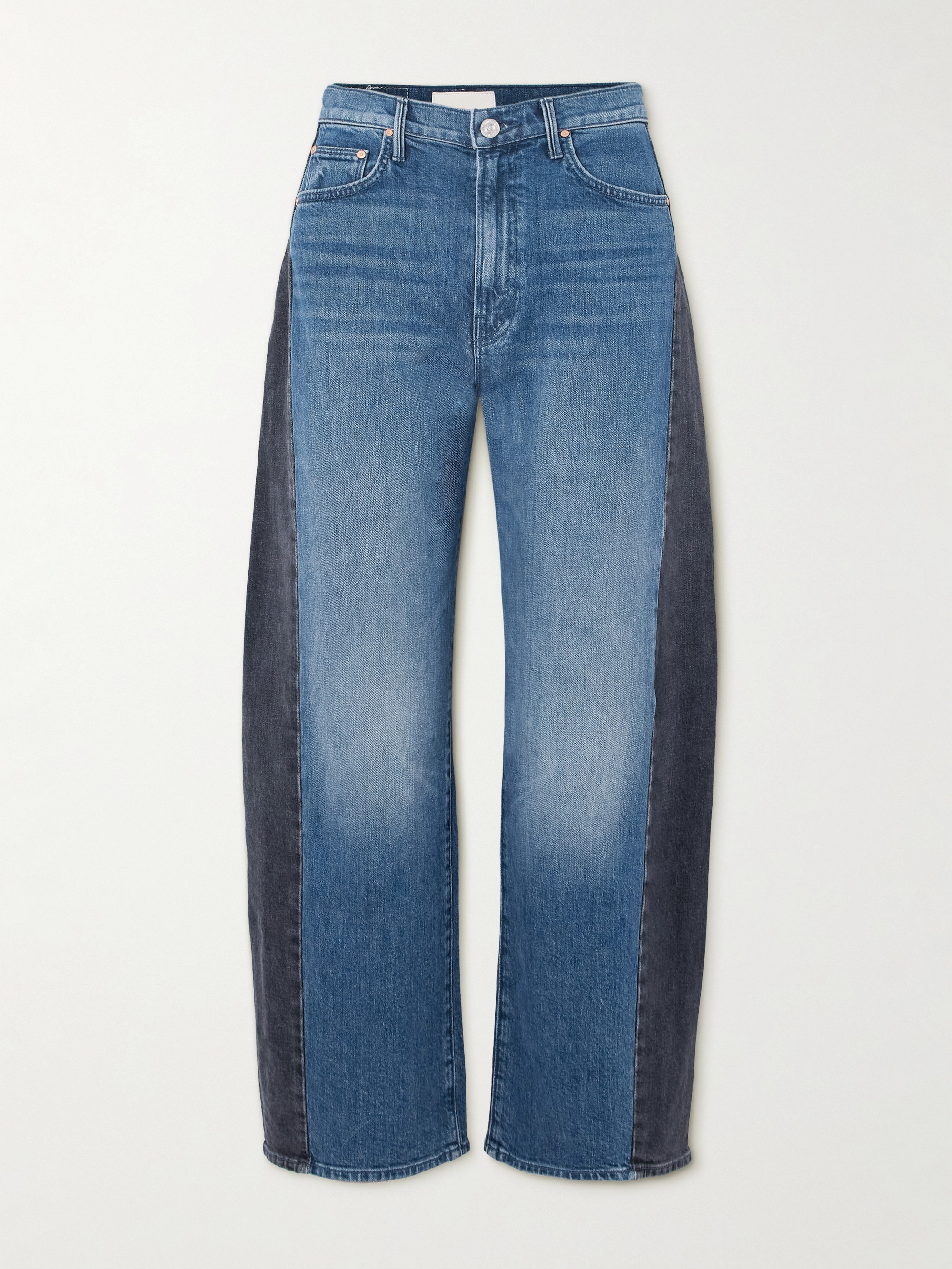 MOTHER The Half Pipe Flood two-tone high-rise barrel-leg jeans thumbnail