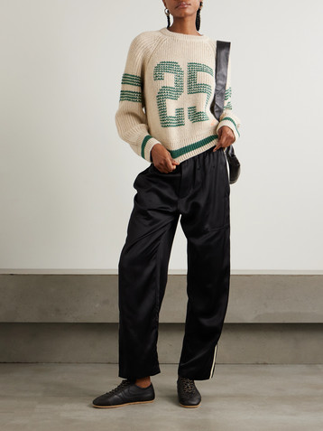 MOTHER The Fisherman Concert embroidered alpaca-blend sweater