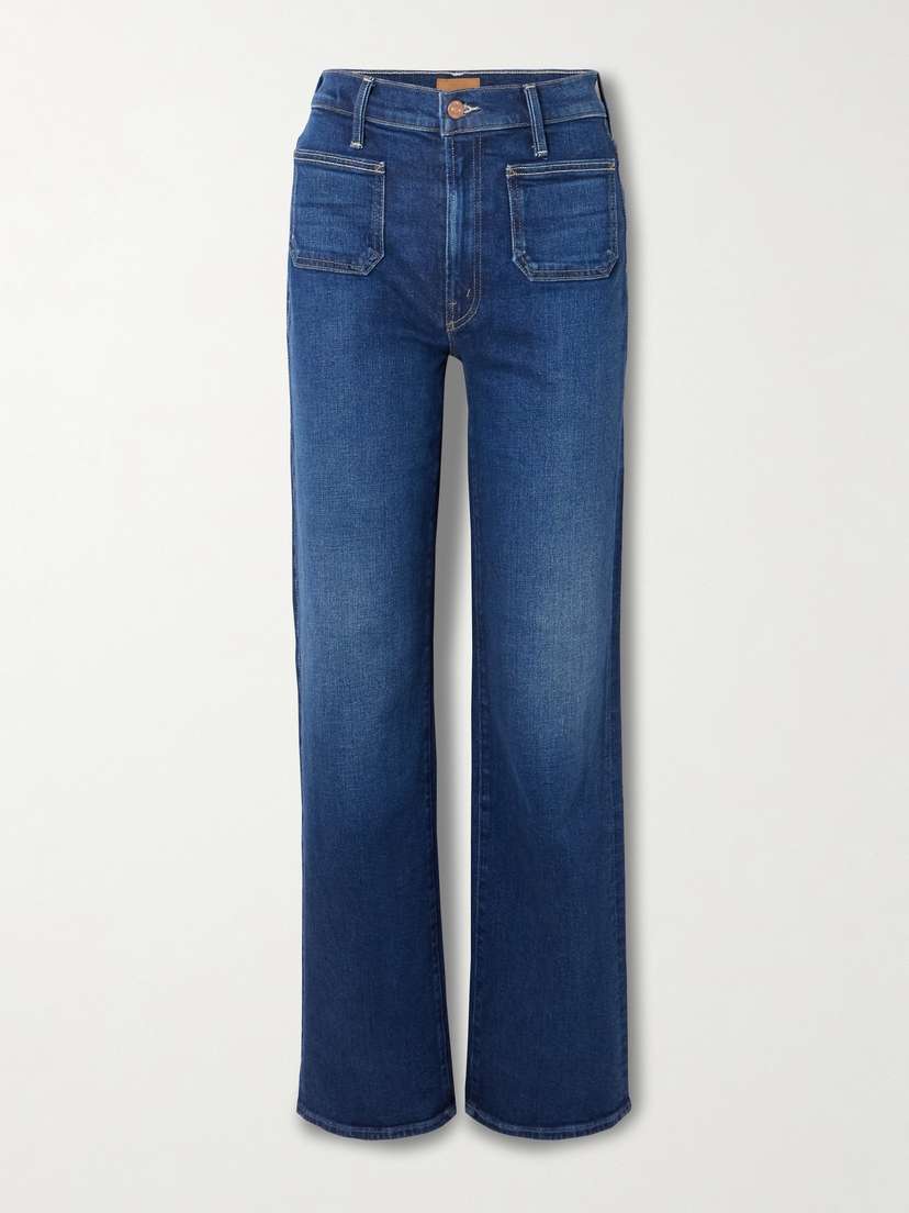 Mother Patch Pocket Rambler Zip High-rise Straight-leg Jeans