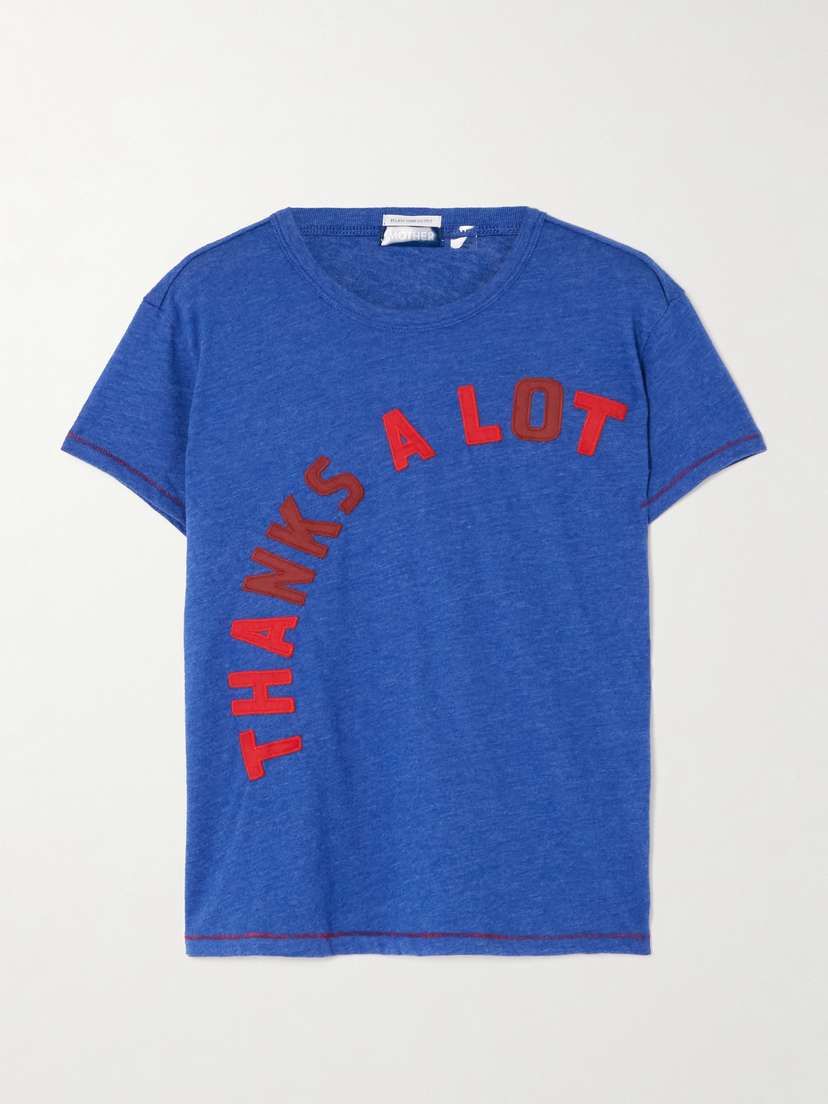 Mother The Lil Goodie Goodie Appliquéd Jersey T-shirt