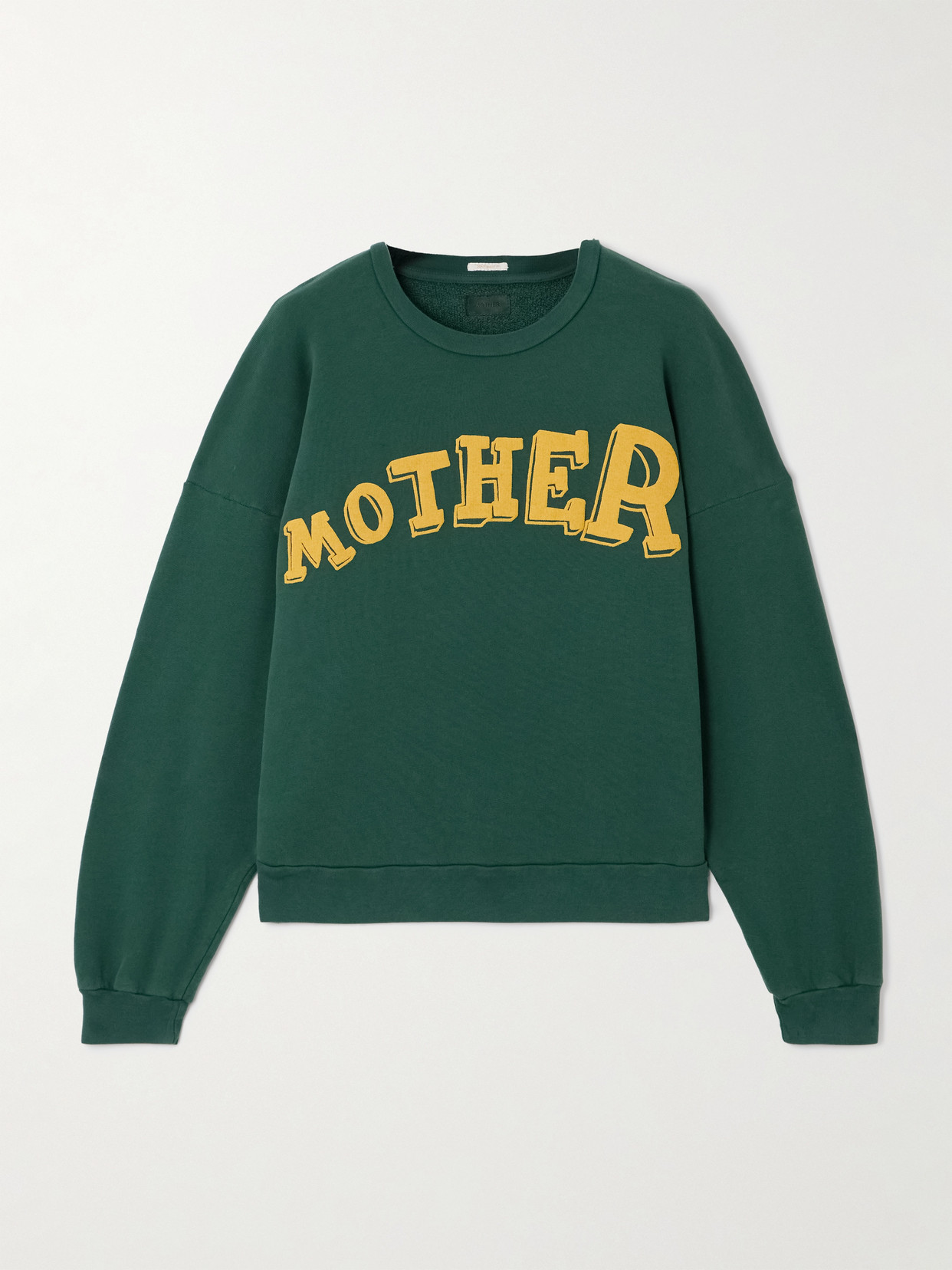 MOTHER THE DROP SQUARE PRINTED COTTON-JERSEY SWEATSHIRT