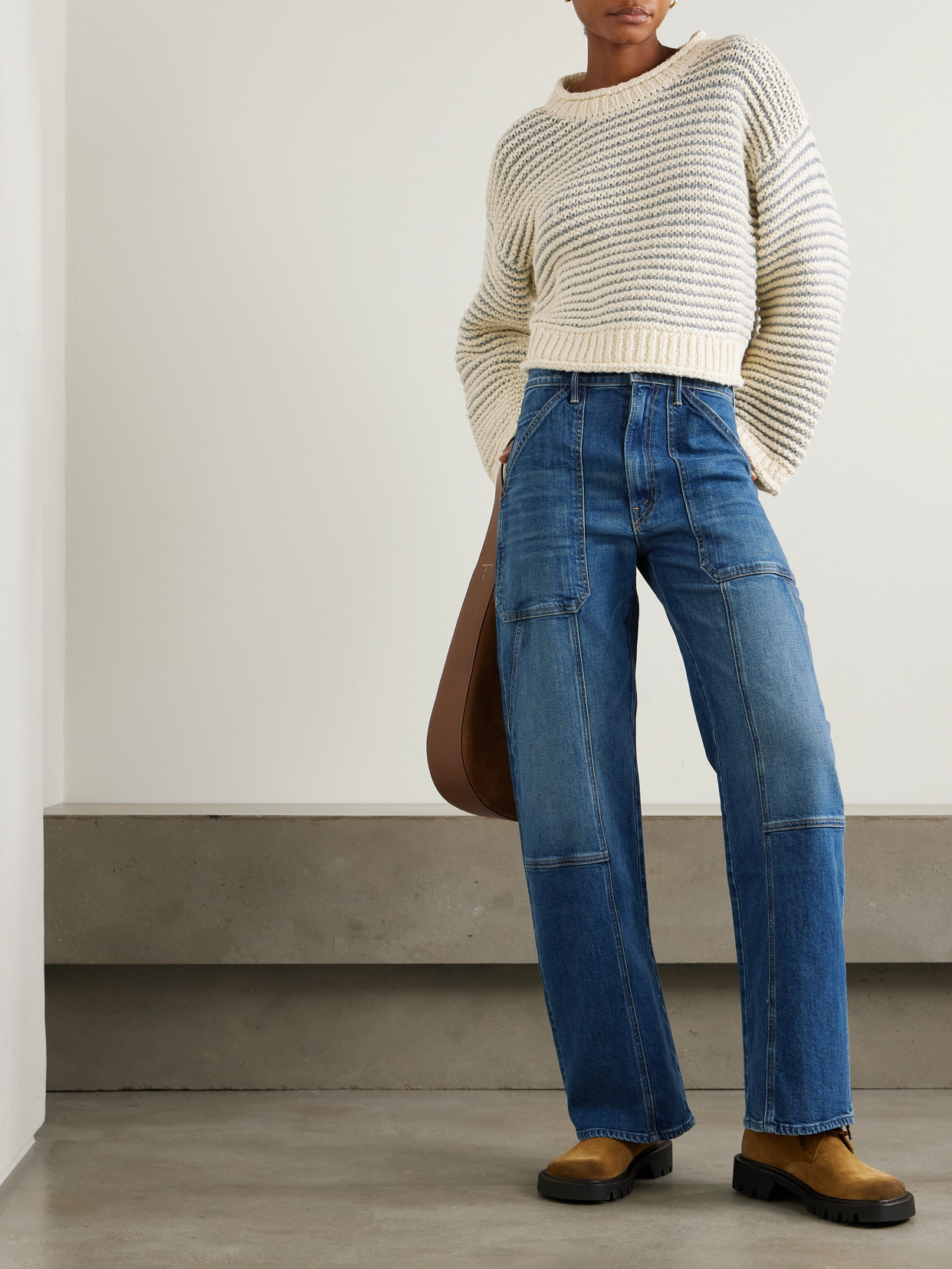 Mother The Bell Sleeve Jumper Roll Did You Make That? Sweater In Green