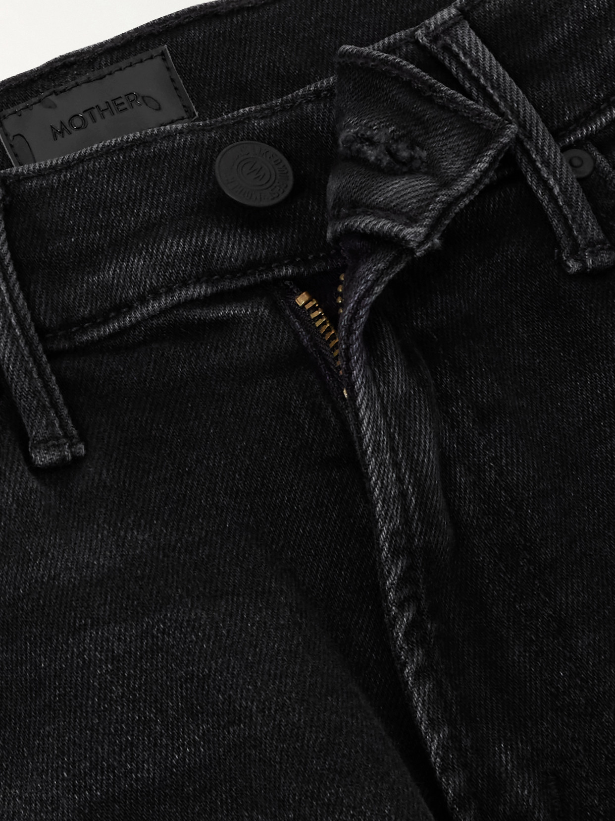 Mother The Outsider Flood Cropped Mid-rise Bootcut Jeans In Black