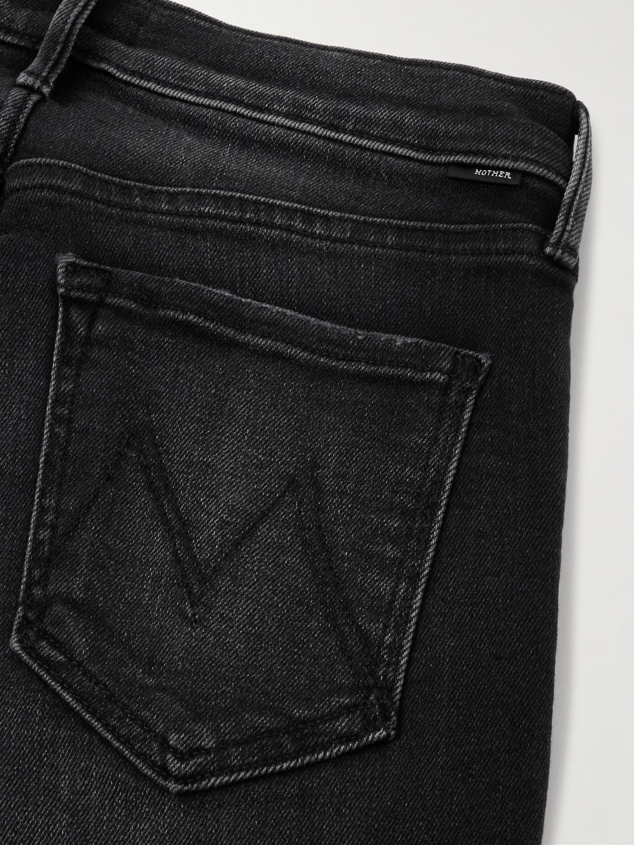 Mother The Outsider Flood Cropped Mid-rise Bootcut Jeans In Black