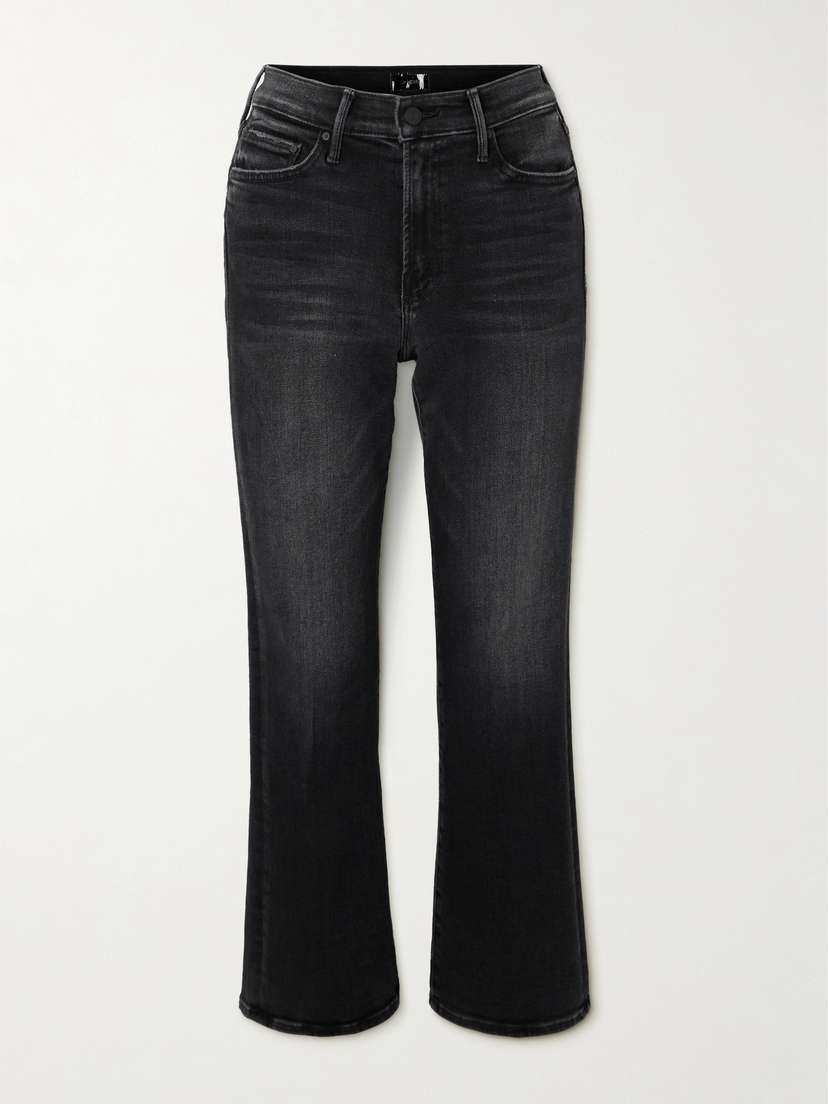 Mother The Outsider Flood Cropped Mid-rise Bootcut Jeans