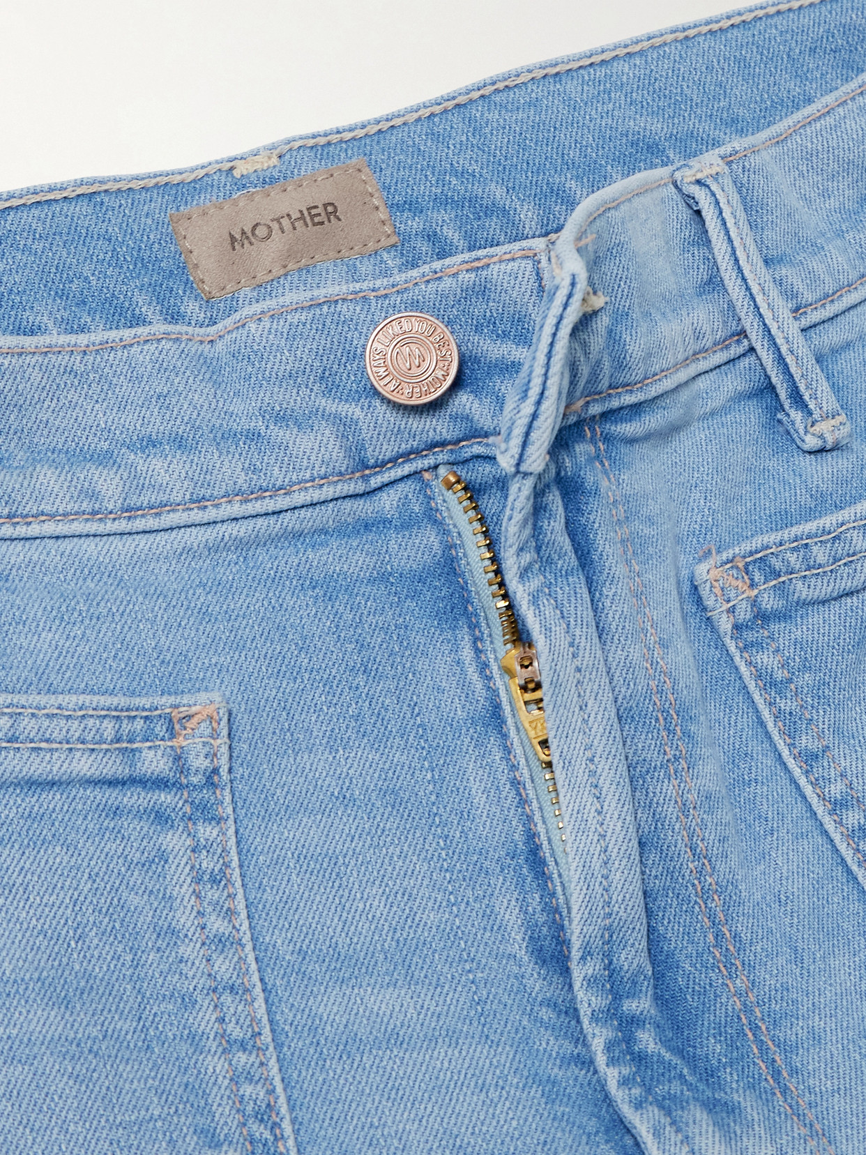 Mother The Patch Pocket Undercover Sneak Friendly Reminder Pants In Blue