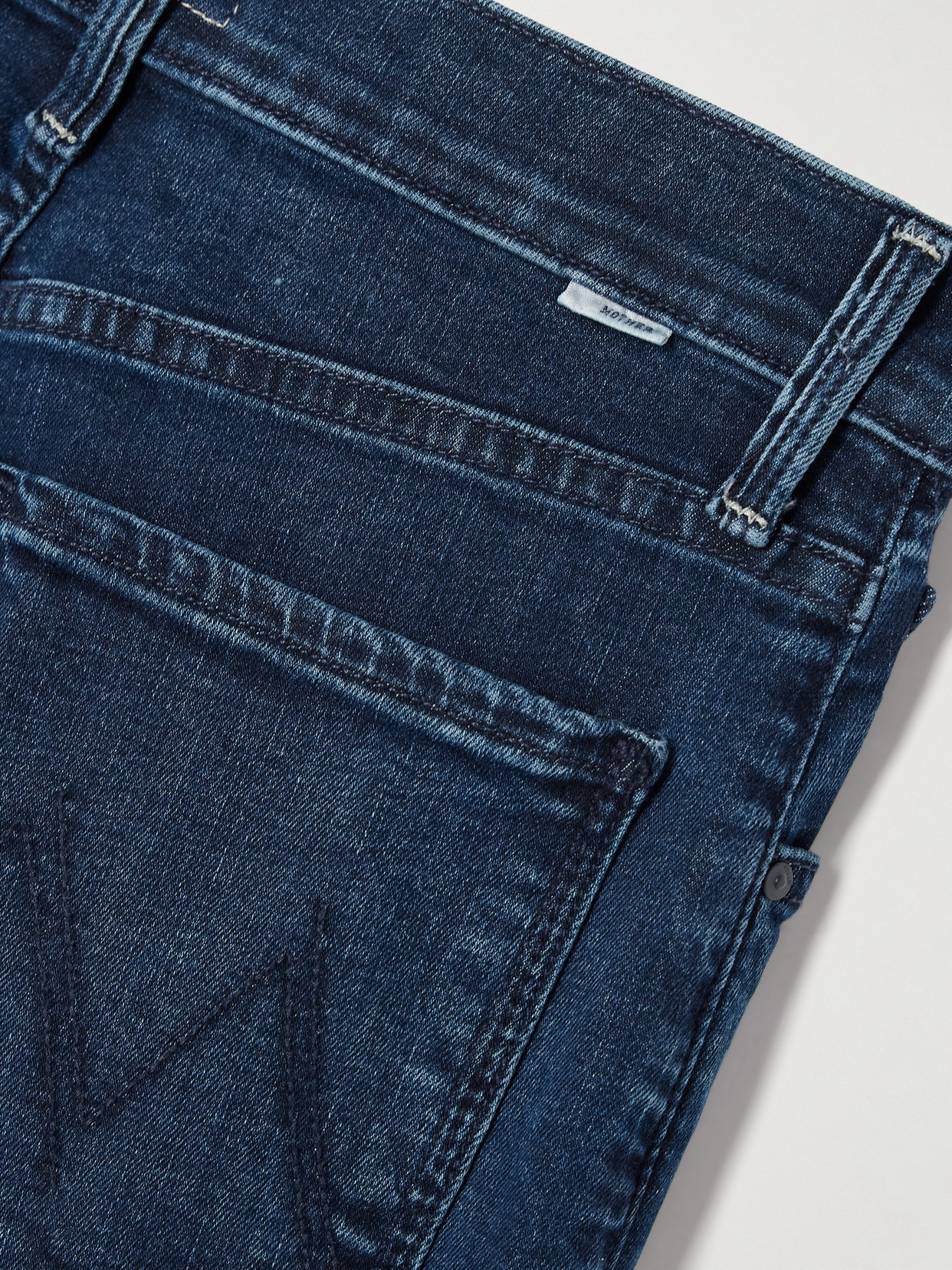 Mother The Tomcat Roller Sneak High-rise Jeans In Blue