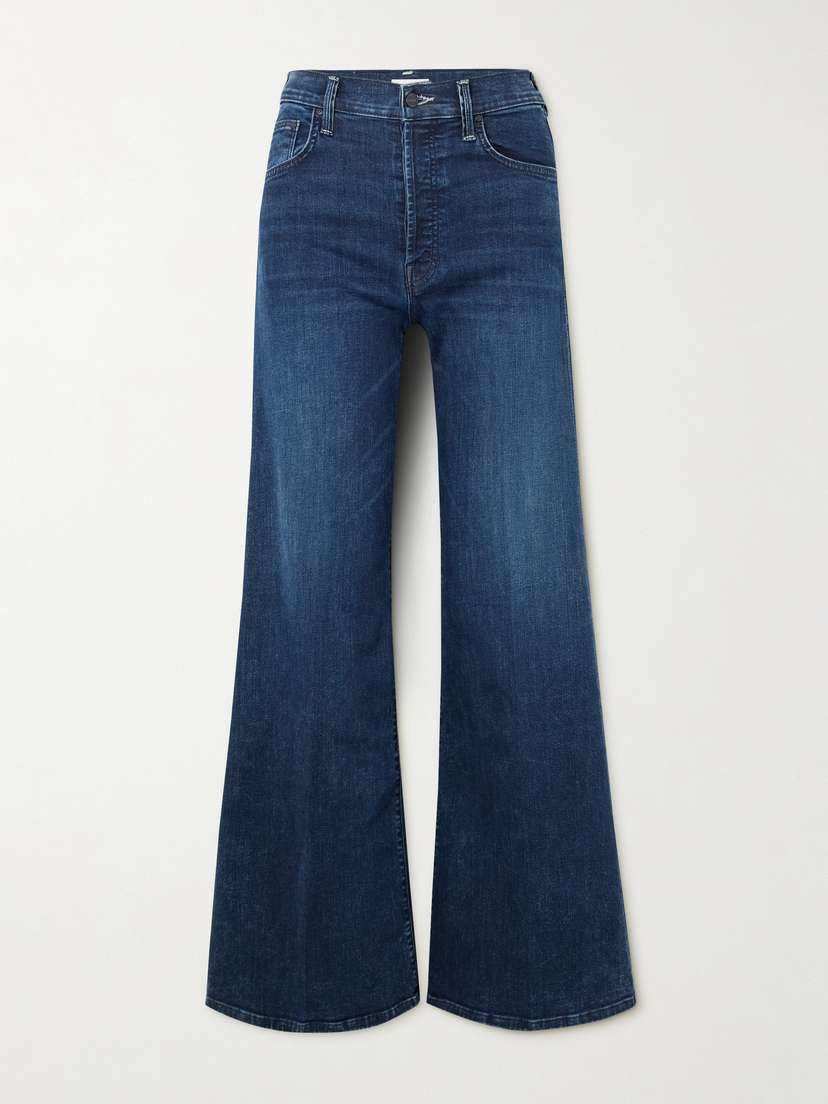 Mother The Tomcat Roller Sneak High-rise Wide-leg Jeans