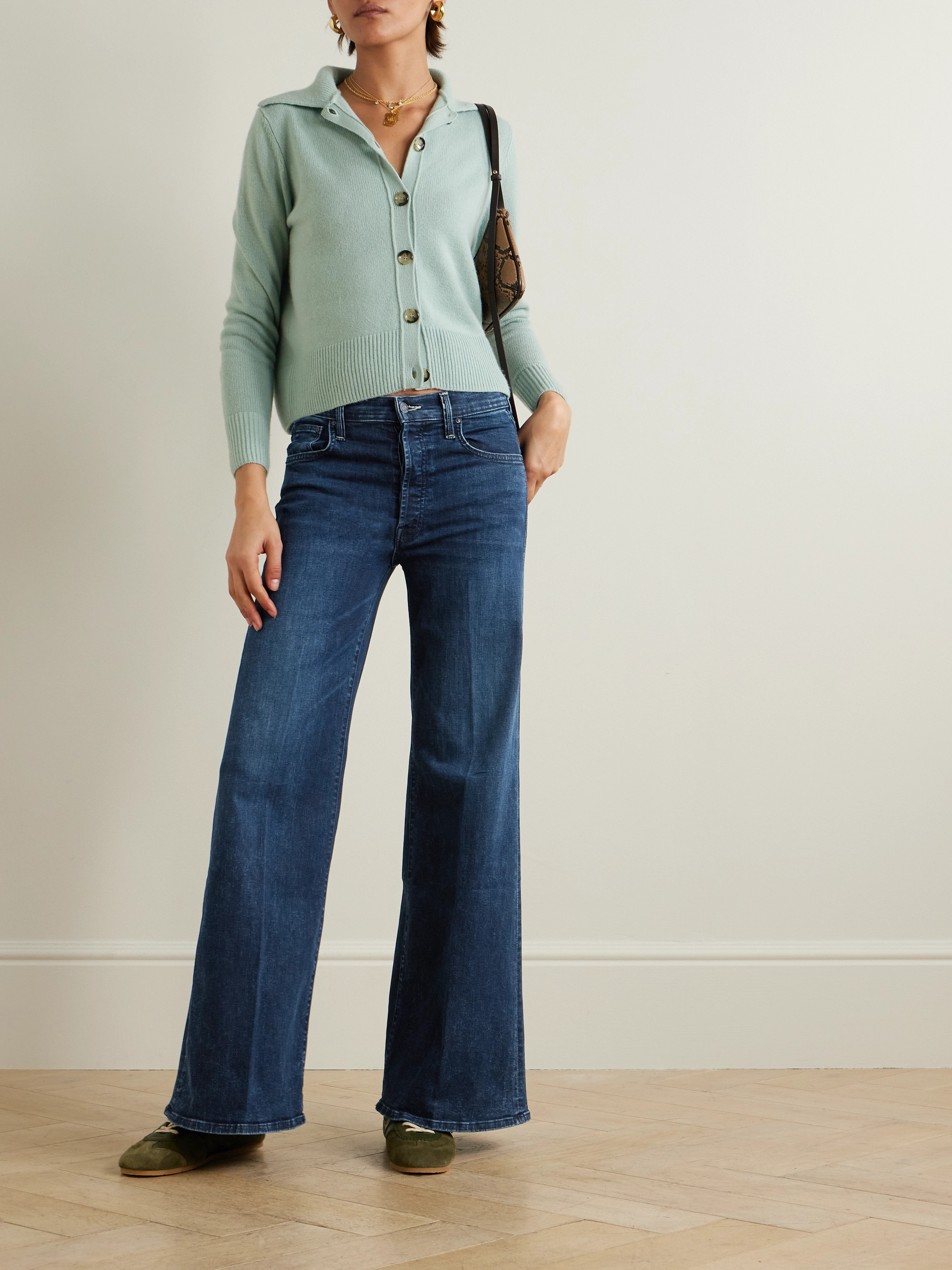 MOTHER The Tomcat Roller Sneak high-rise wide-leg jeans thumbnail