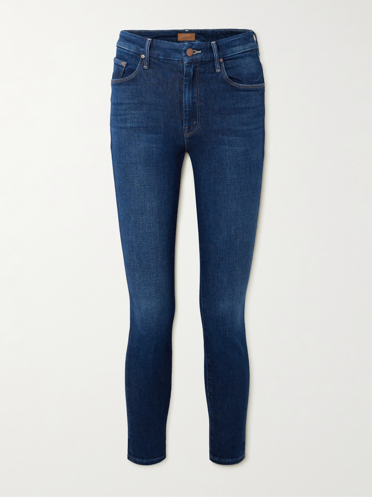 Mother Looker High-rise Skinny Jeans In Blue