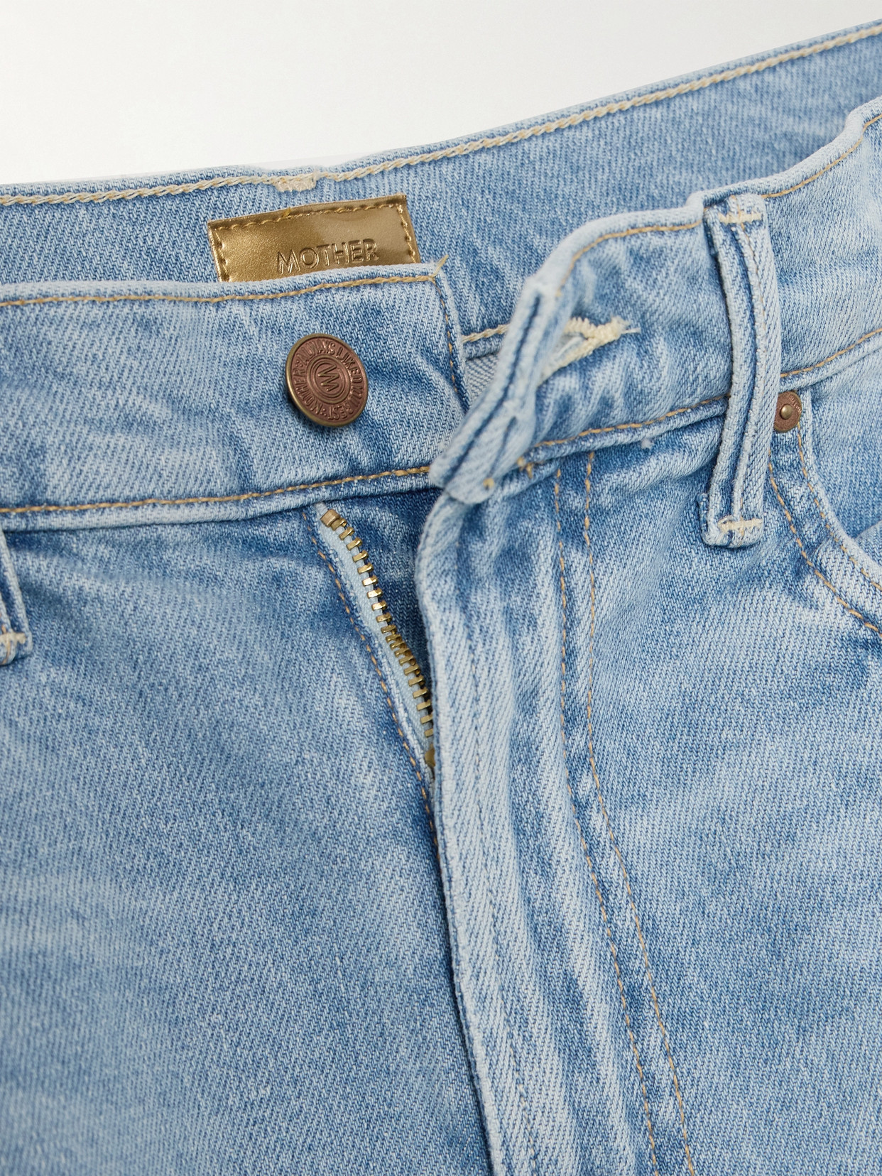 Mother The Lasso Sneak High-rise Wide-leg Jeans In Blue