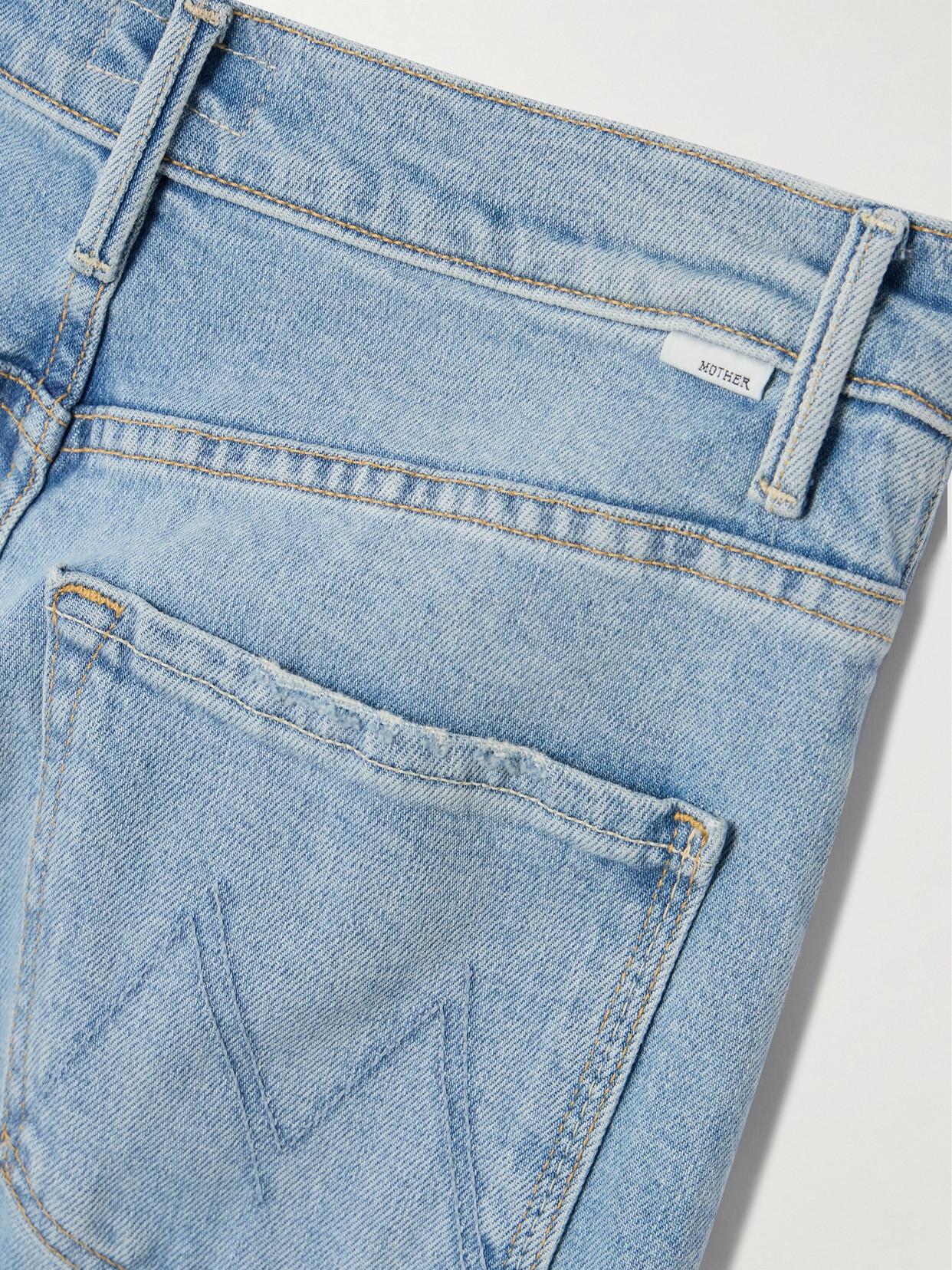 Mother The Lasso Sneak High-rise Wide-leg Jeans In Blue