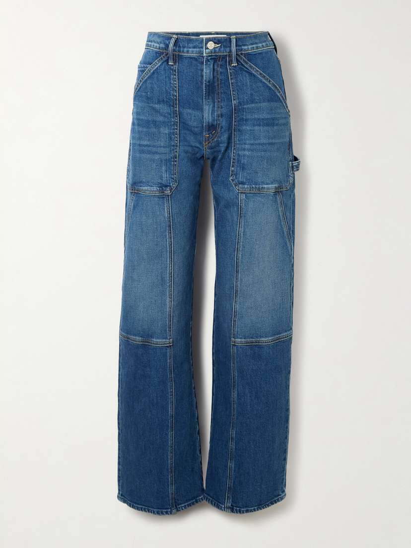 Mother The Lasso Utility Sneak High-rise Straight-leg Jeans