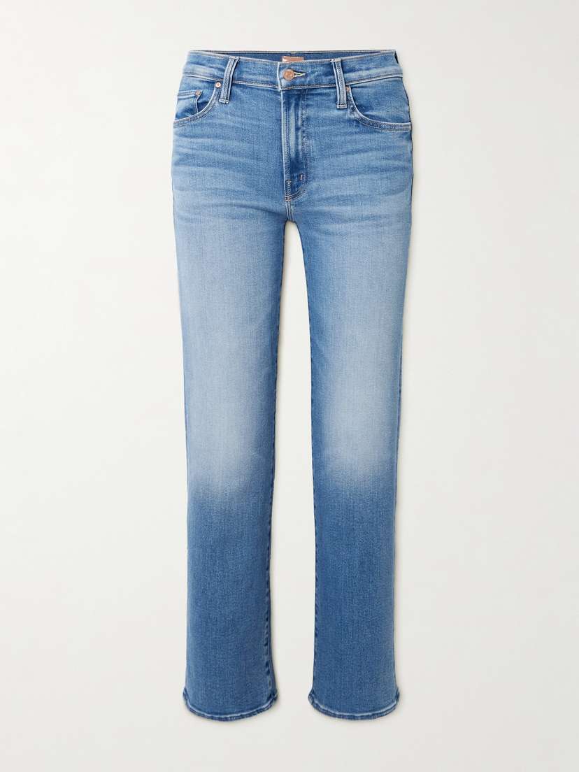 Mother The Rambler Zip Mid-rise Wide-leg Jeans