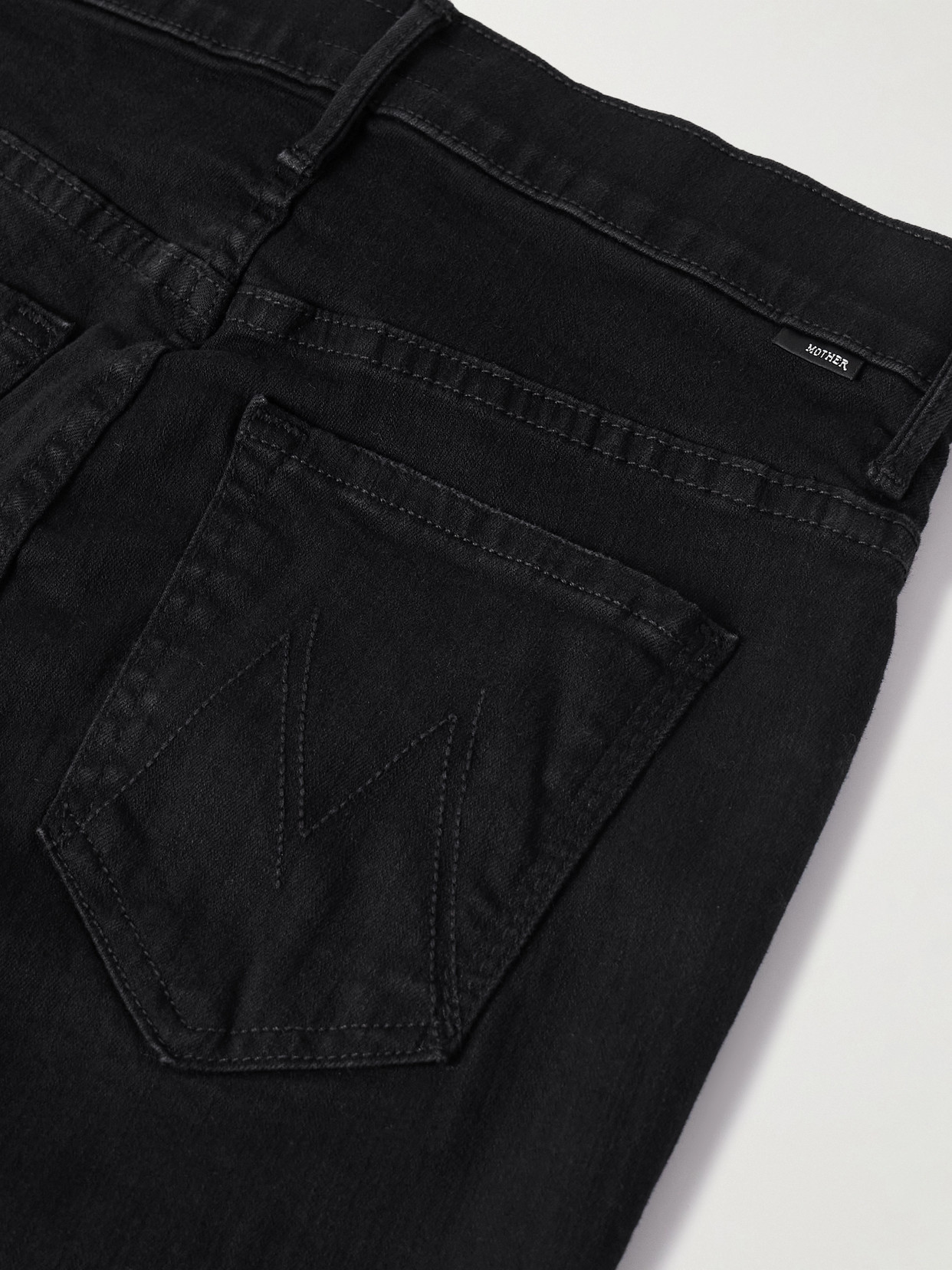 Mother The Insider Cropped High-rise Bootcut Jeans In Black