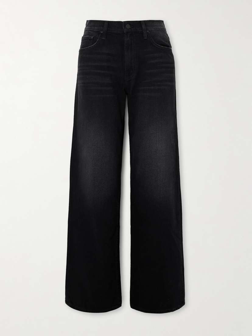 Mother The Spinner Zip Sneak High-rise Straight-leg Jeans