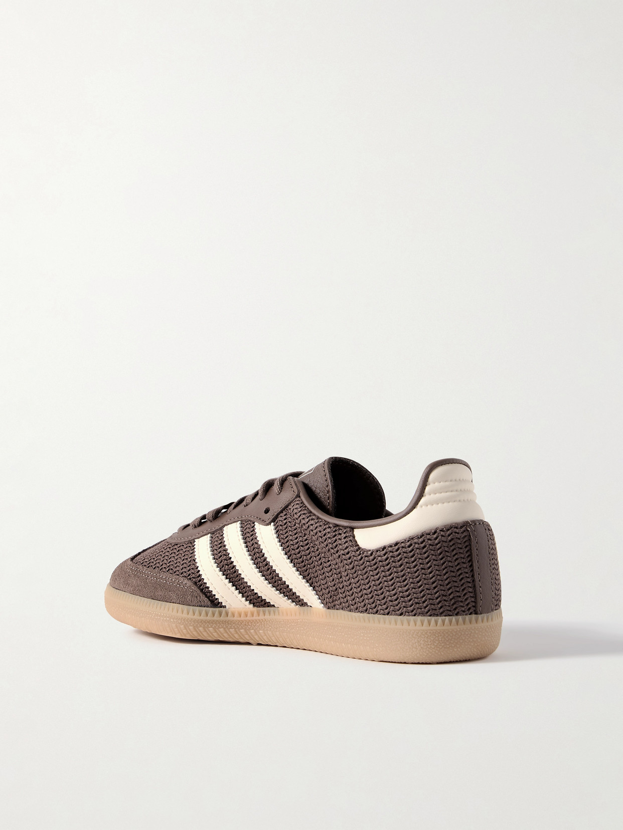 ADIDAS ORIGINALS SAMBA OG LEATHER AND SUEDE-TRIMMED CROCHET SNEAKERS
