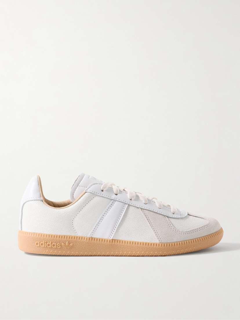 adidas Originals Bw Army Lux Suede-trimmed Paneled Cracked-leather Sneakers