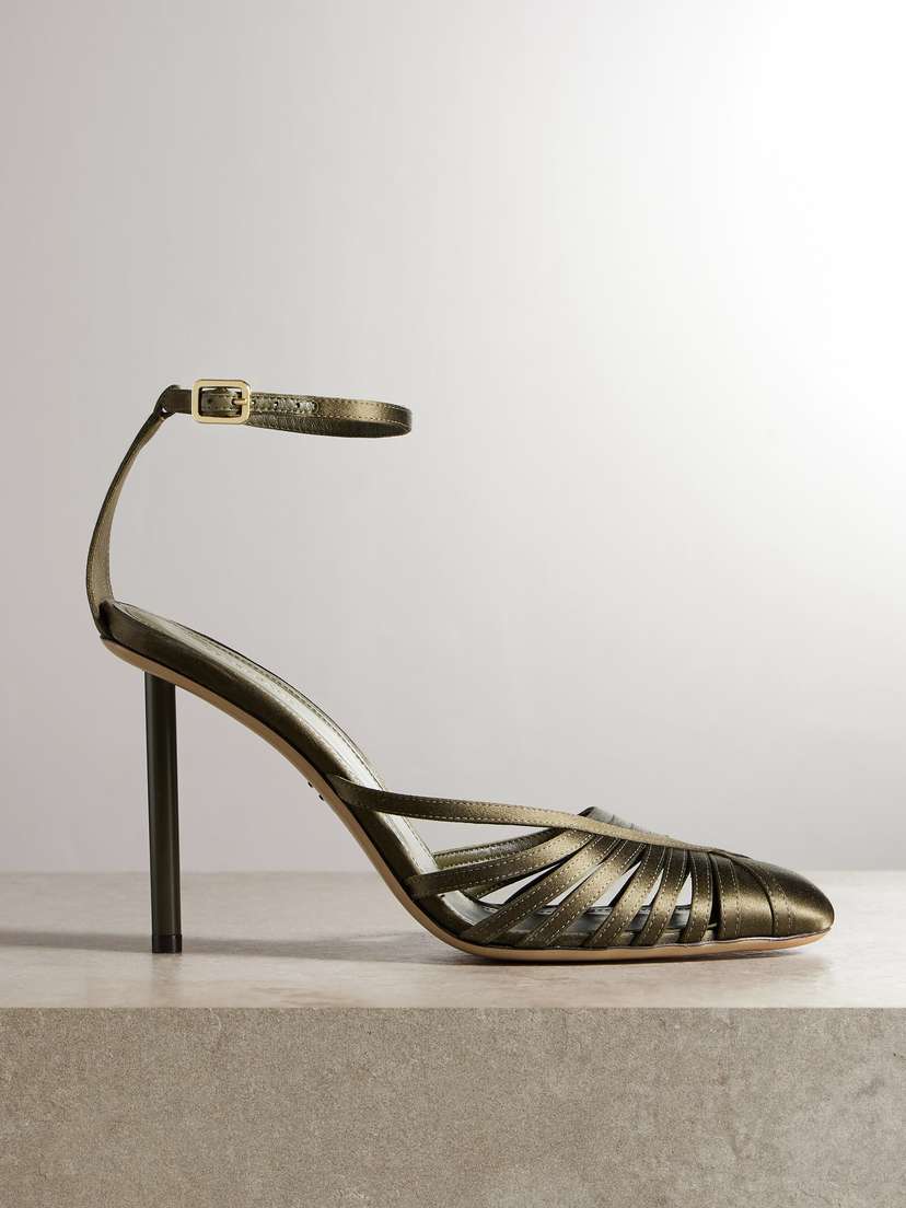 Ferragamo Ermelia 95 Satin Point-toe Pumps